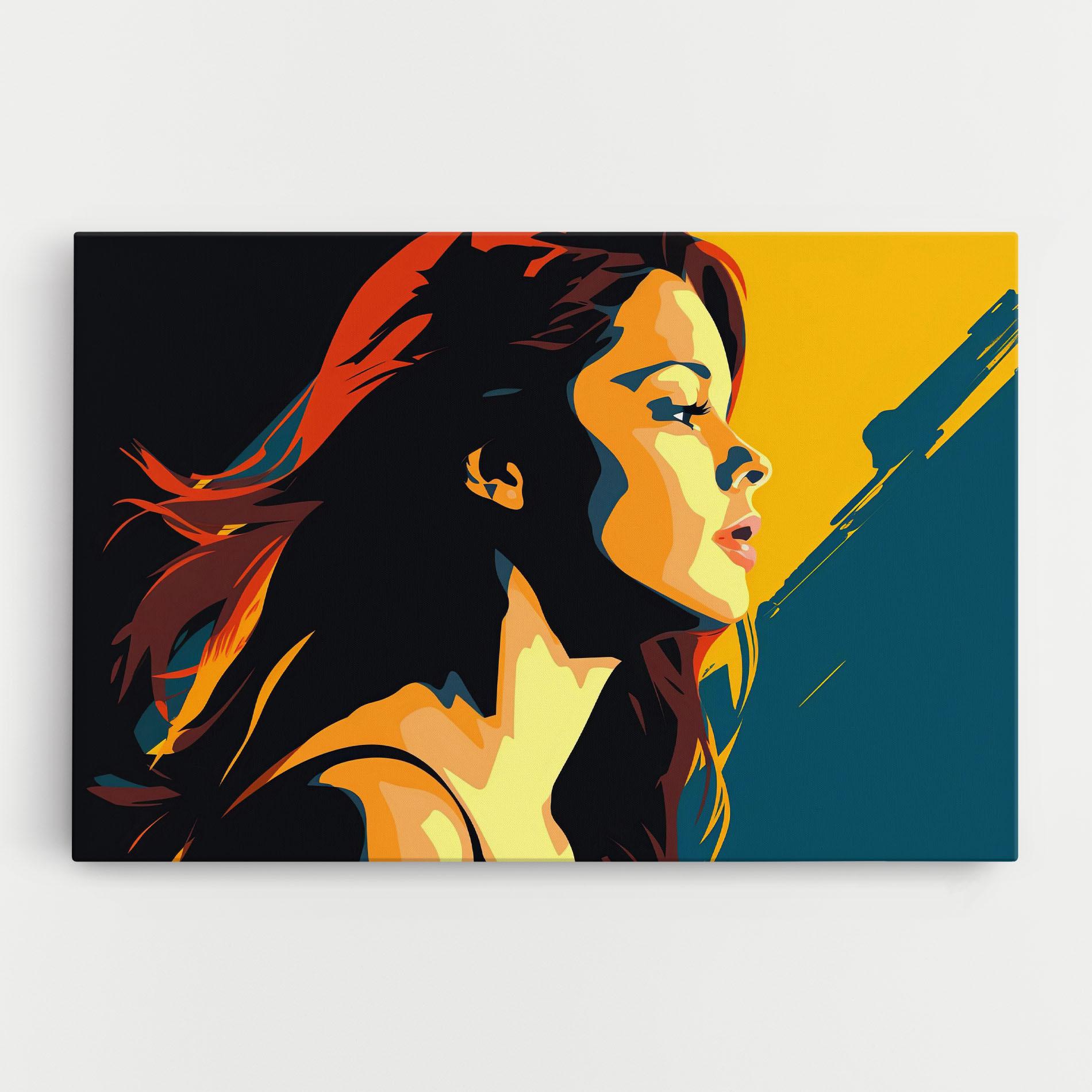 Tablou Canvas Blue Yellow Pop Art mockup 0