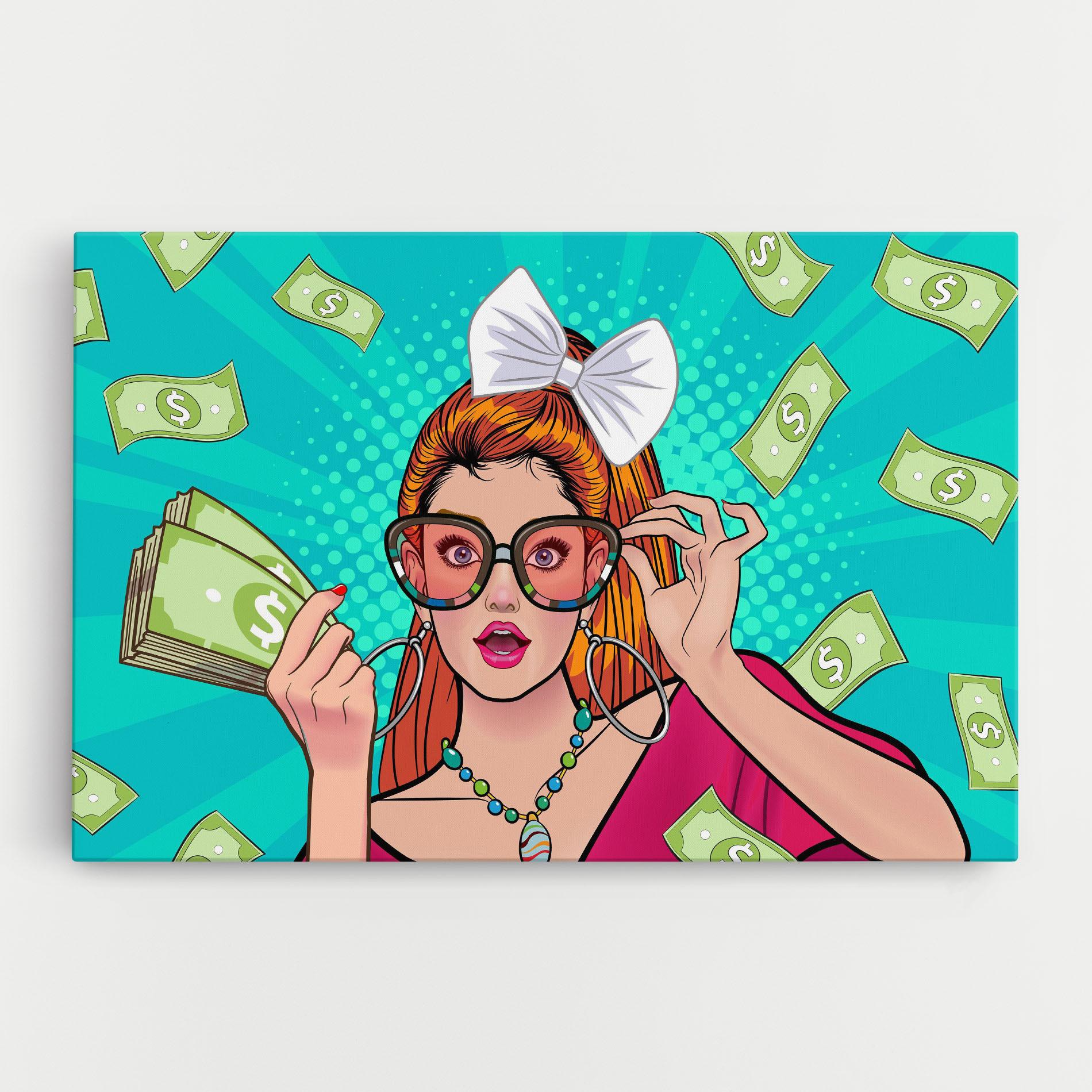 Tablou Canvas Money Pop Art mockup 0