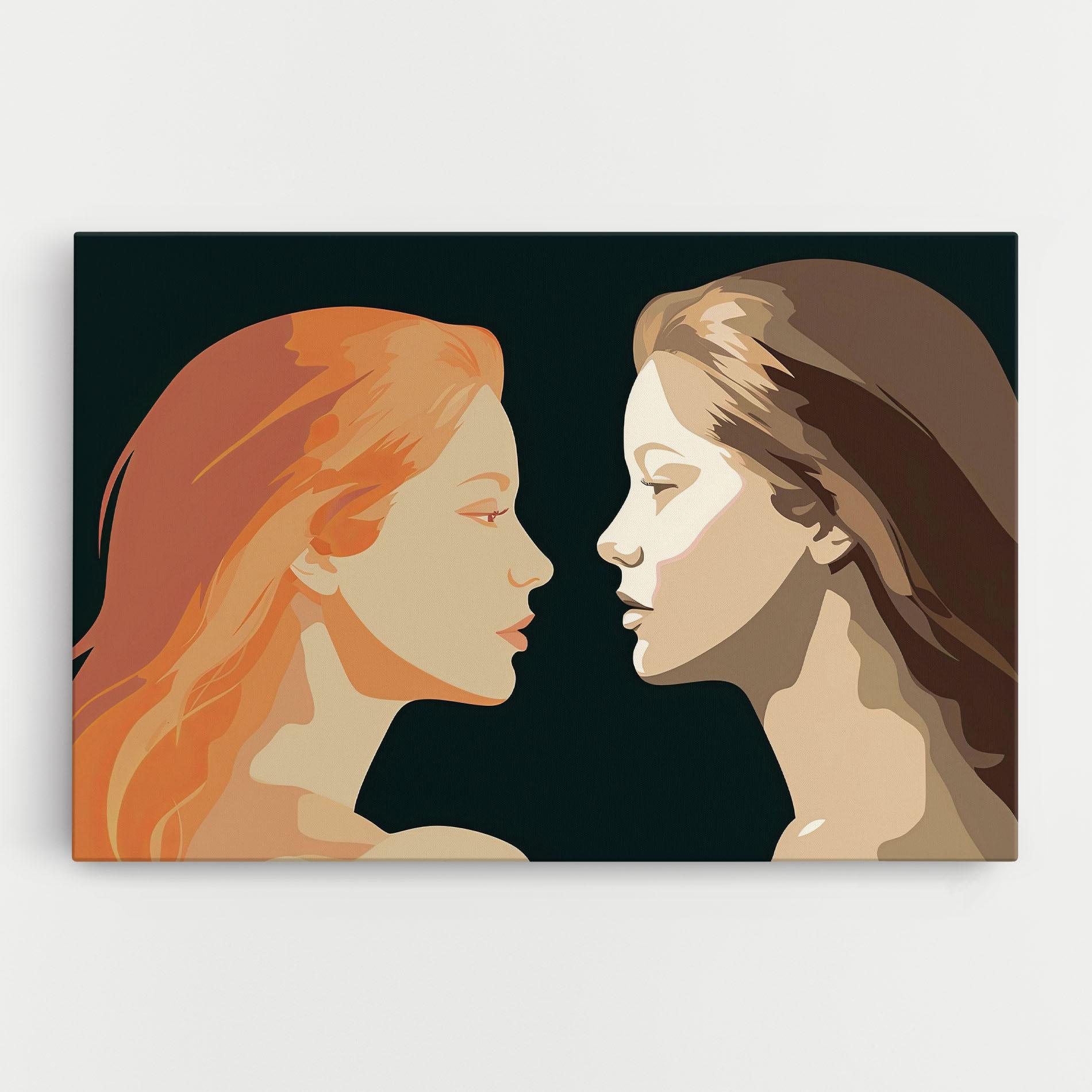 Tablou Canvas Orange Pop Girl mockup 0