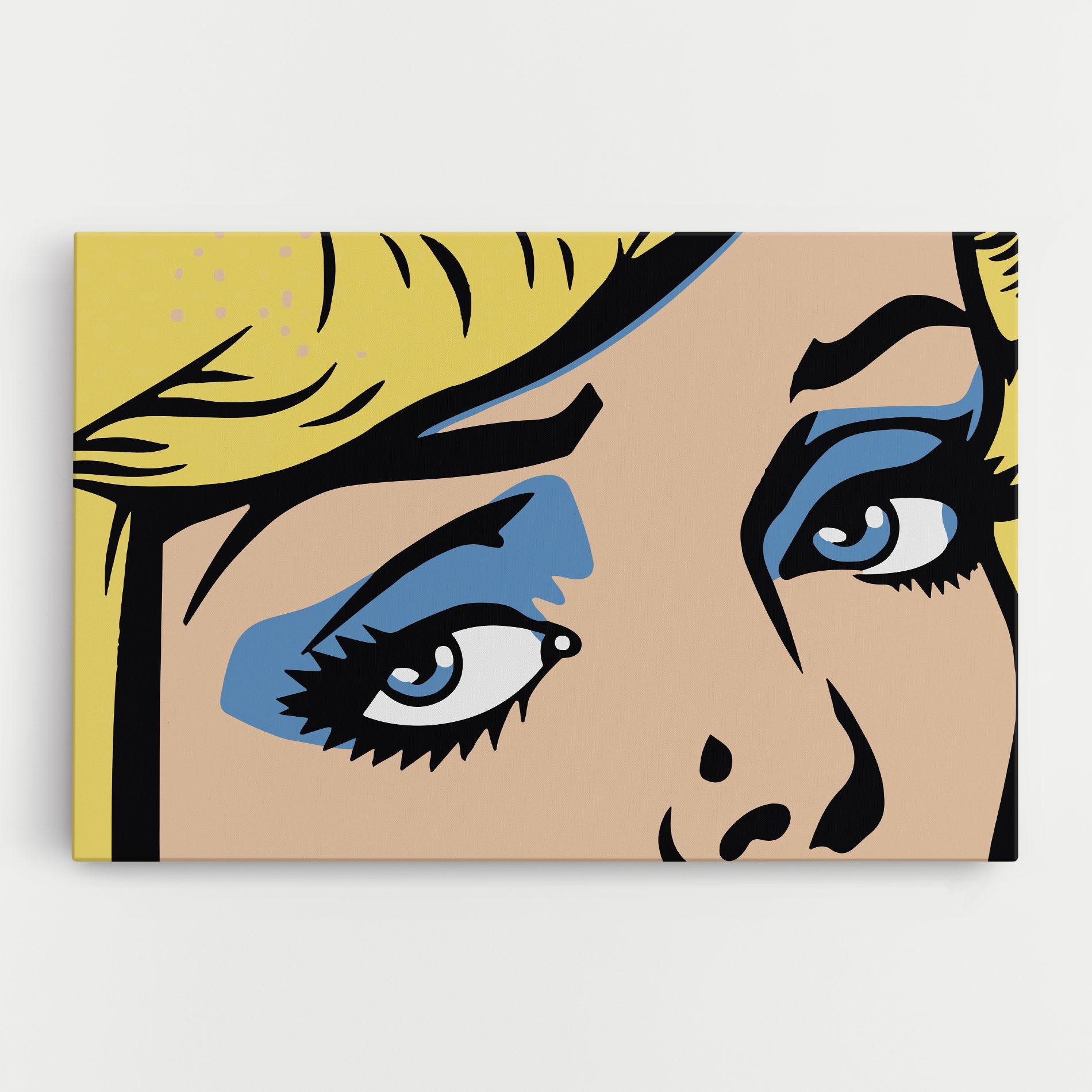 Tablou Canvas Pop Blue Makeup mockup 0