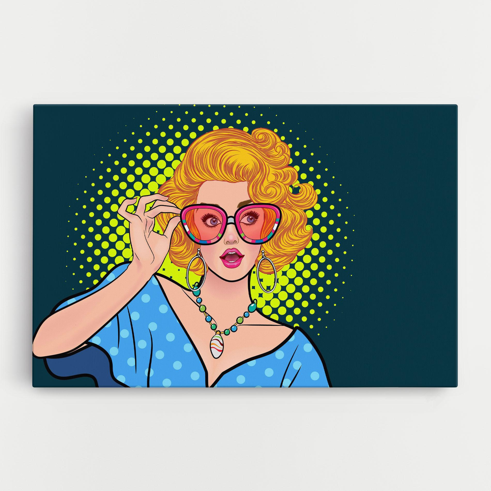 Tablou Canvas Pop Glasses Lady mockup 0