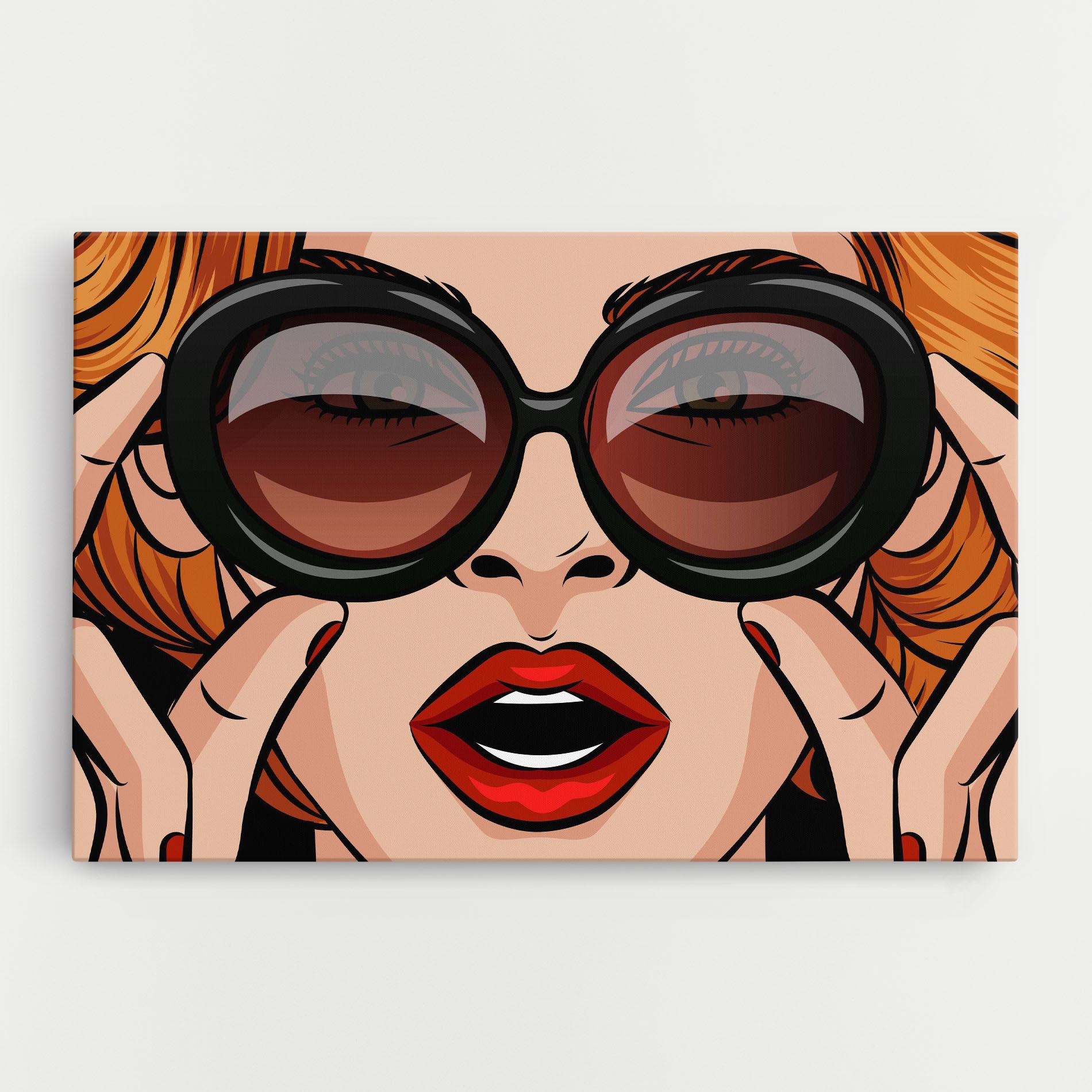 Tablou Canvas Pop Glasses Woman mockup 0