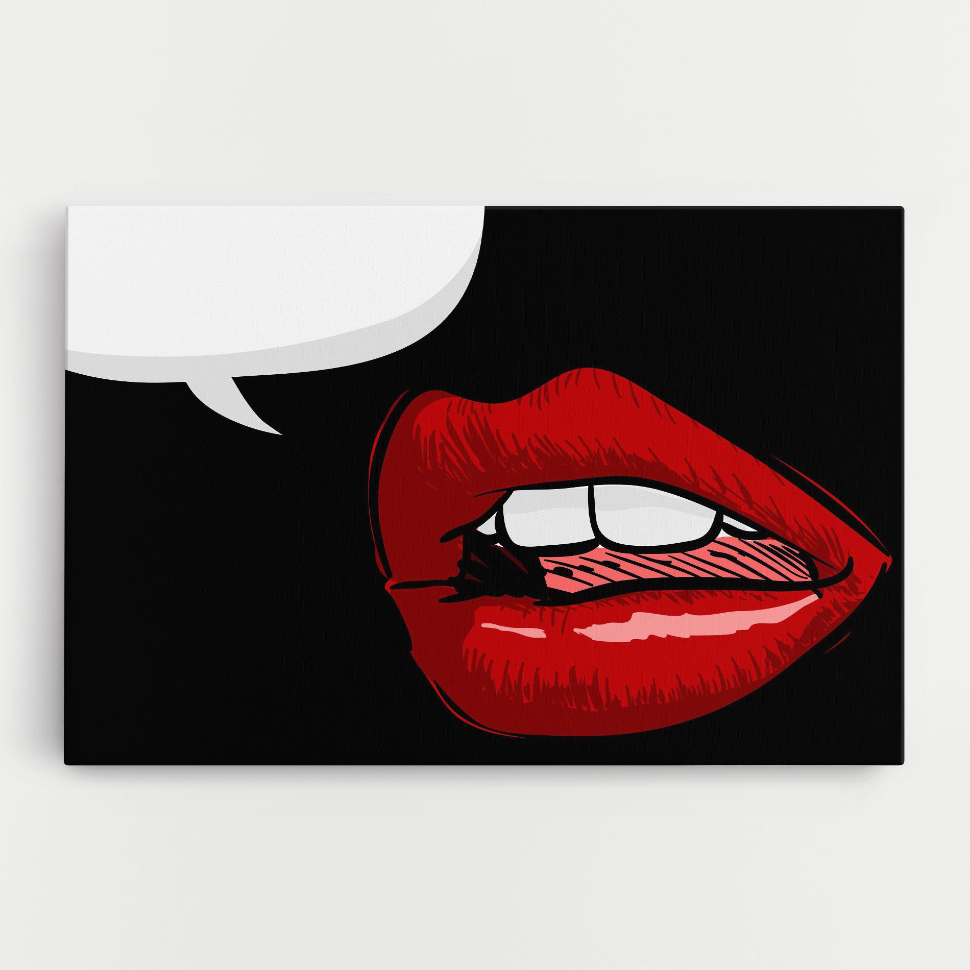 Tablou Canvas Pop Red Lips mockup 0