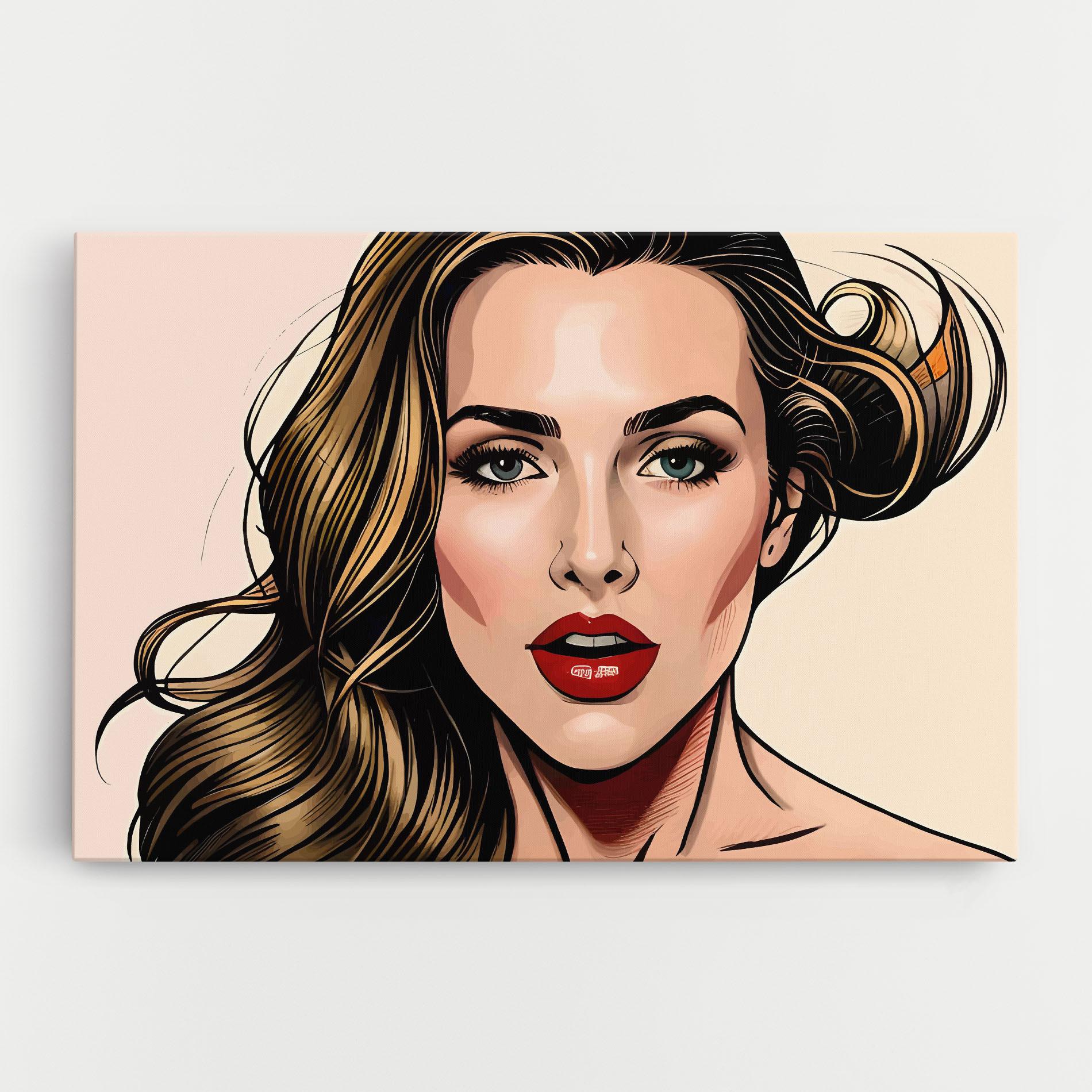 Tablou Canvas Red Pop Lips mockup 0