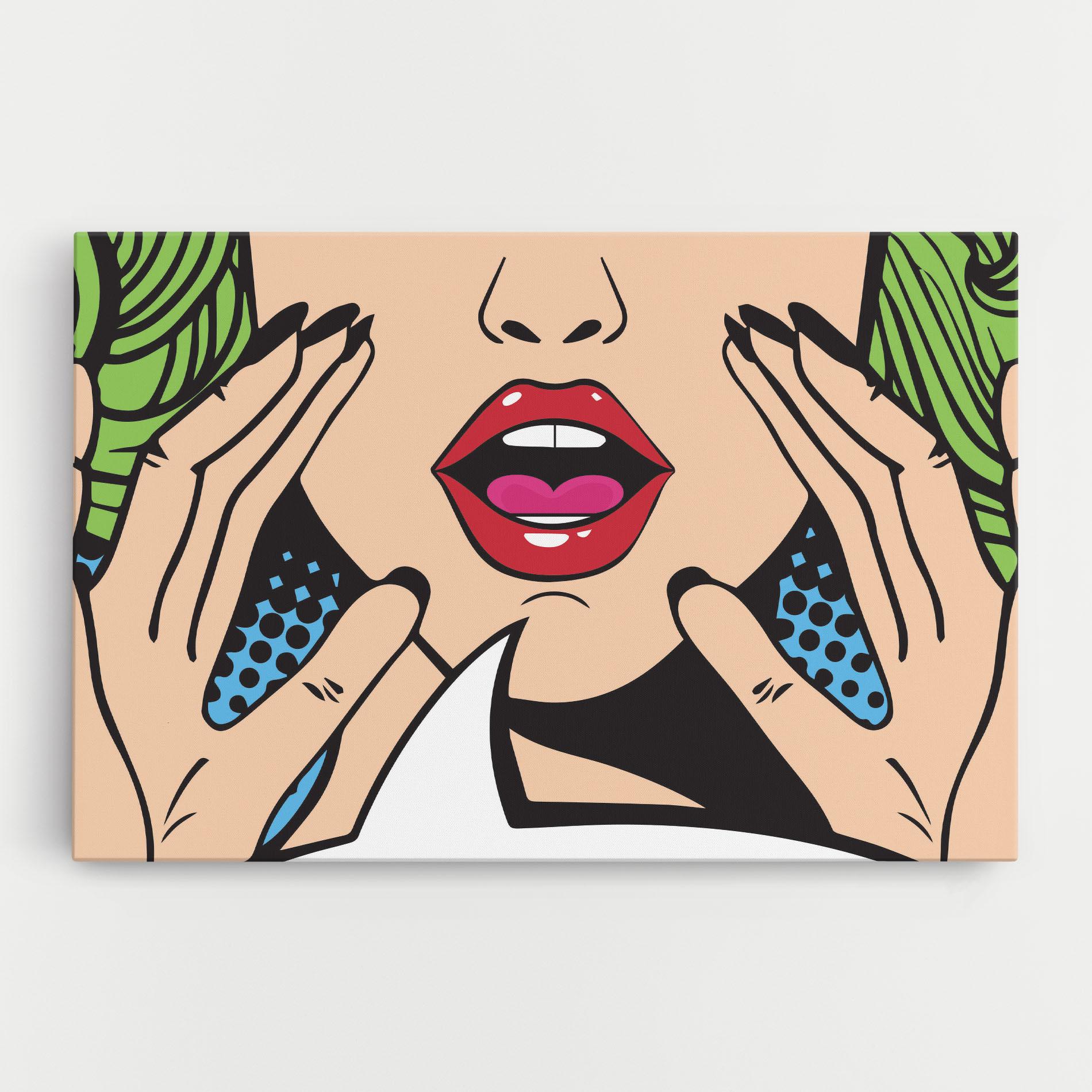 Tablou Canvas Speaking Pop Art mockup 0