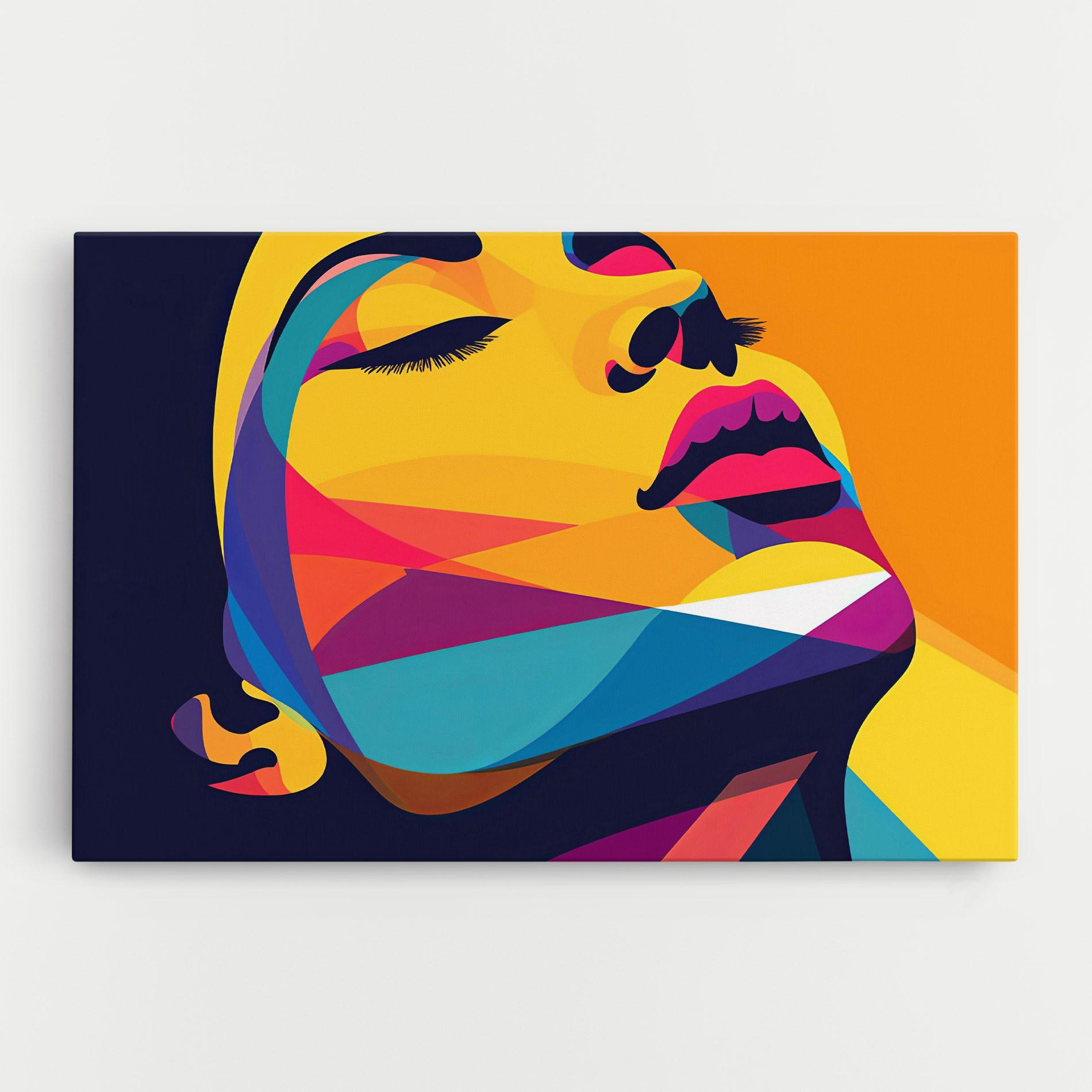 Tablou Canvas Yellow Pop Face mockup 0