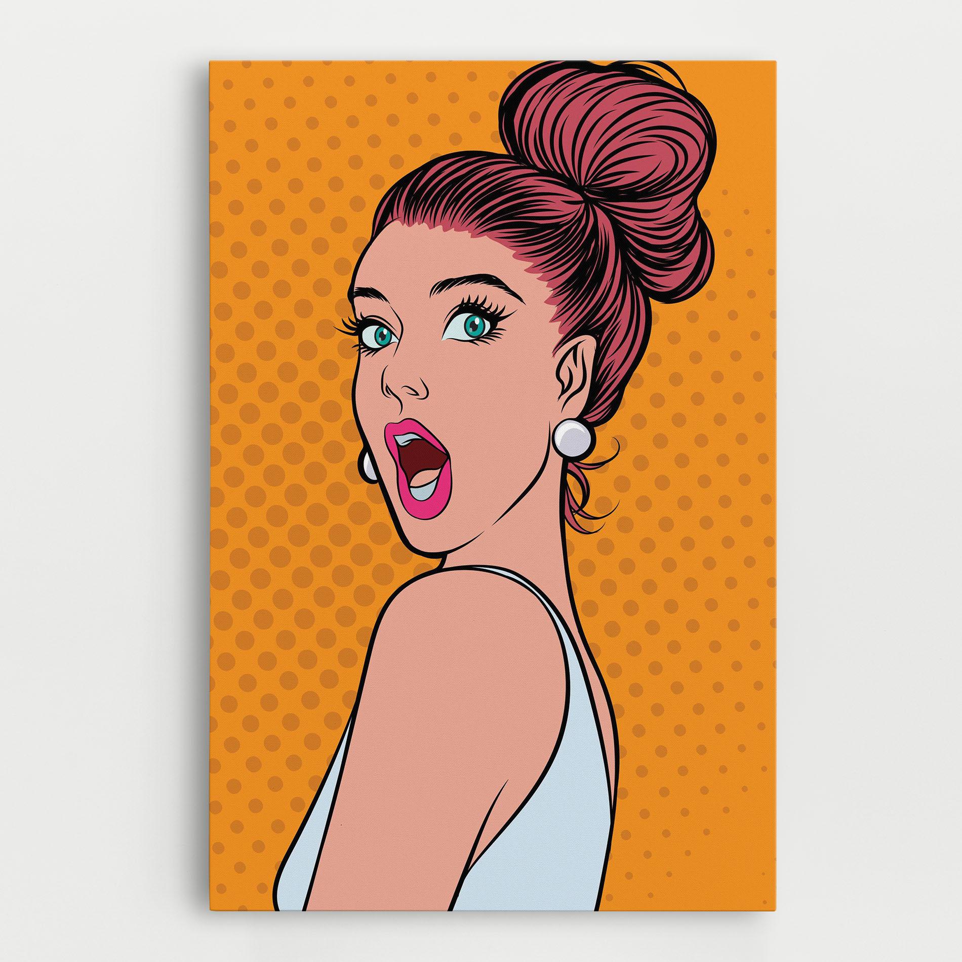 Tablou Canvas Pop Comic Lady mockup 0