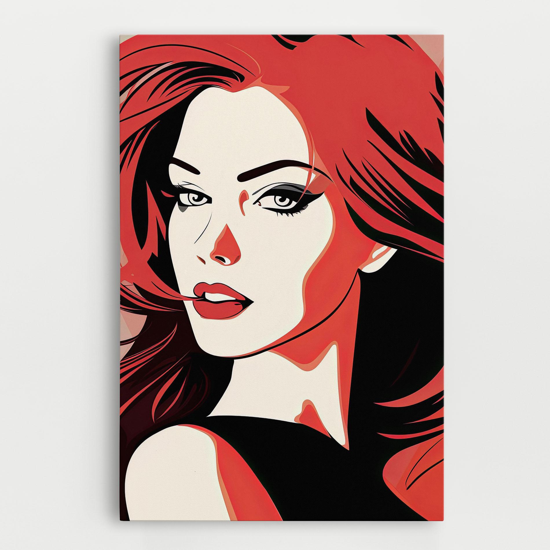 Tablou Canvas Red Hair Pop Art mockup 0