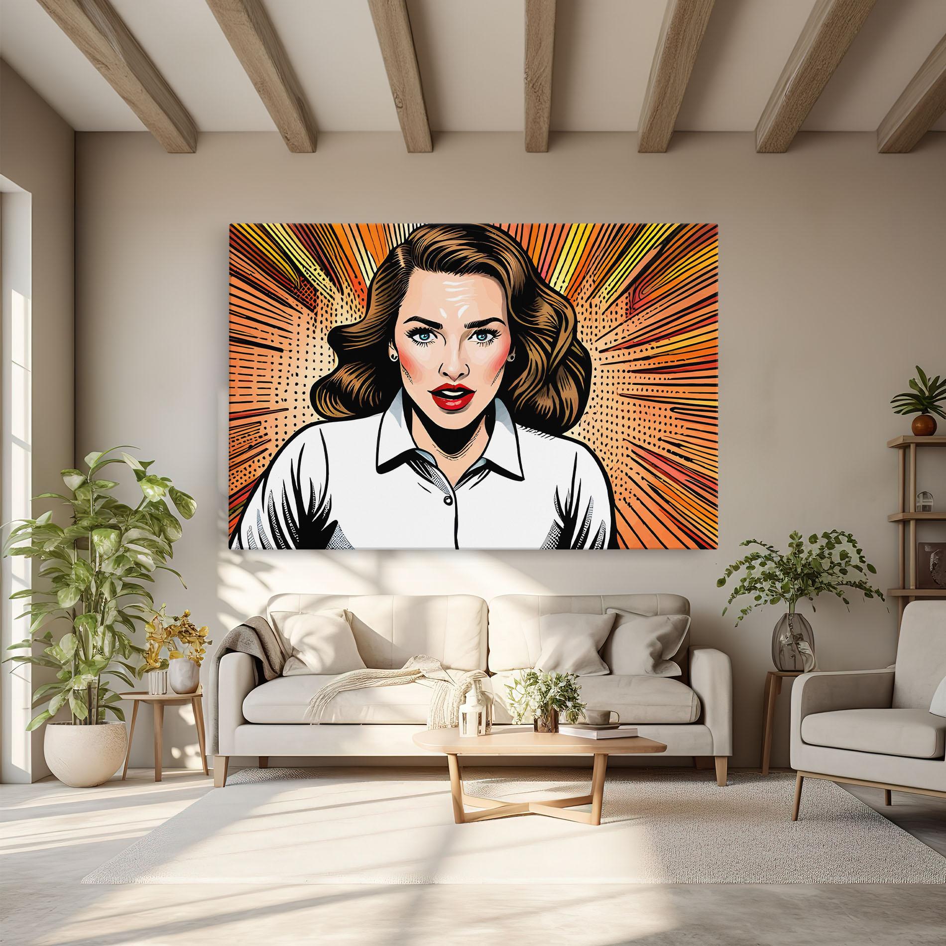 Tablou Canvas Blue Eye Pop Art mockup 6