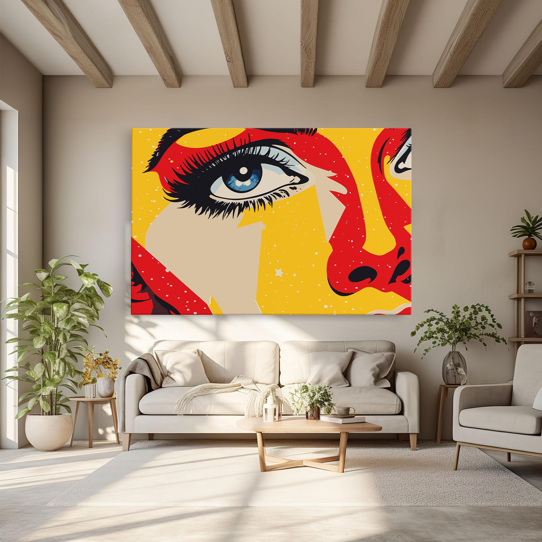 Tablou Canvas Blue Pop Eye mockup 6