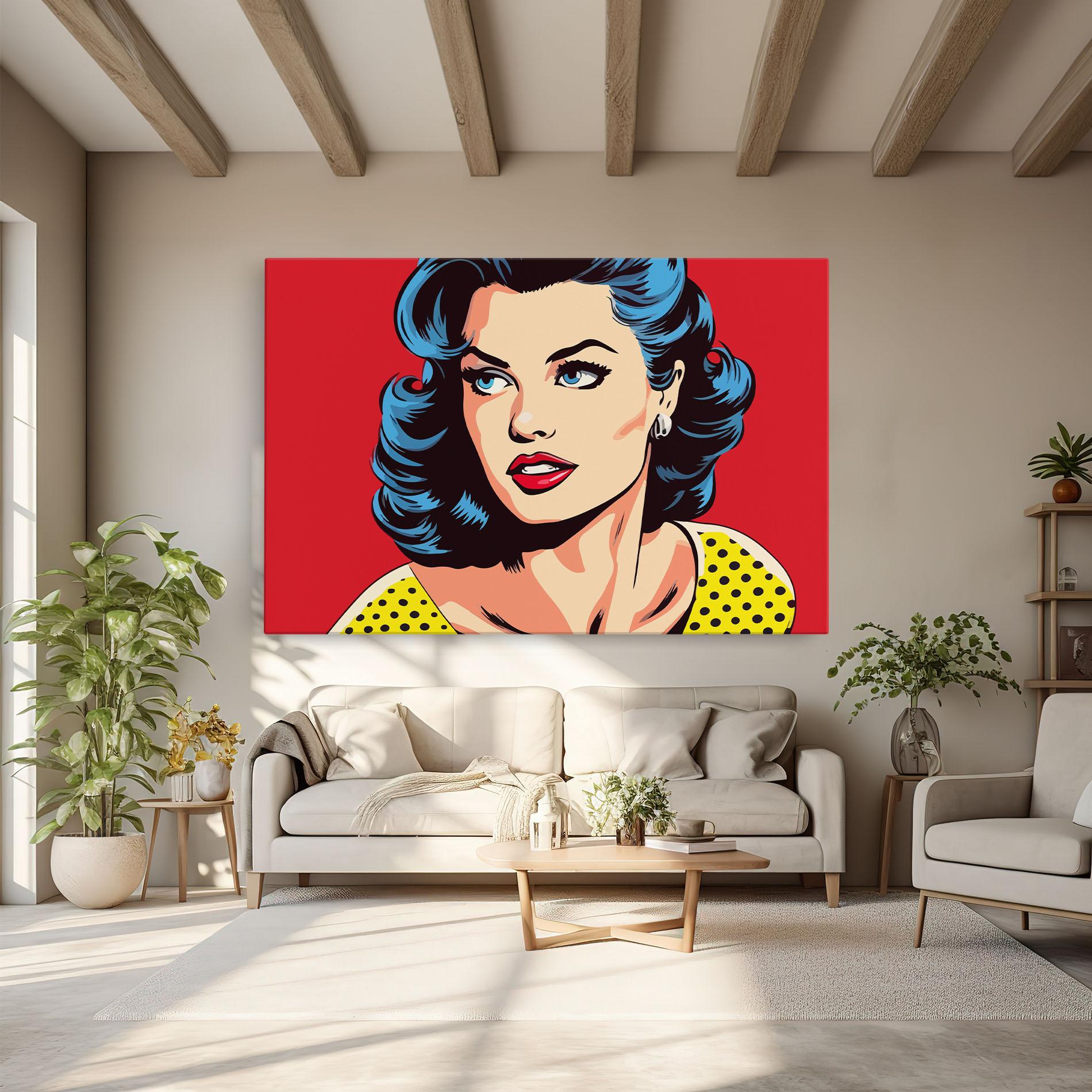 Tablou Canvas Blue Pop Eyes mockup 6