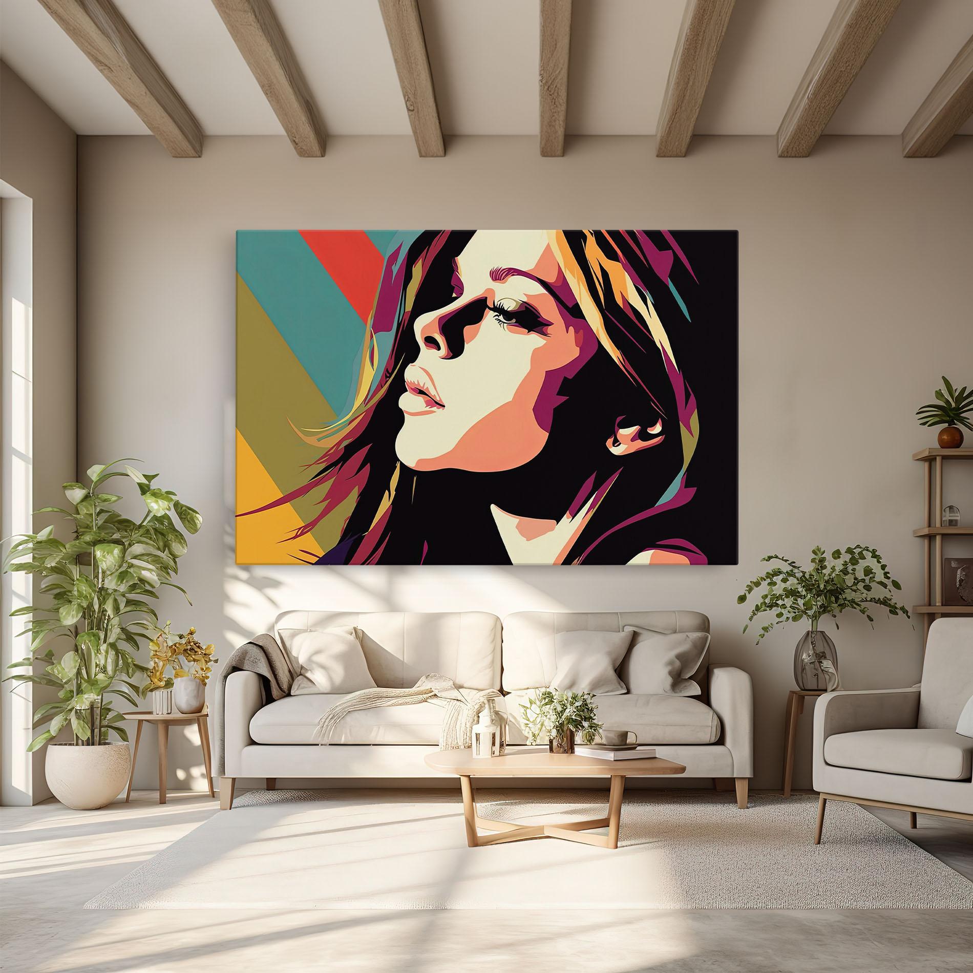 Tablou Canvas Cream Pop Art mockup 6