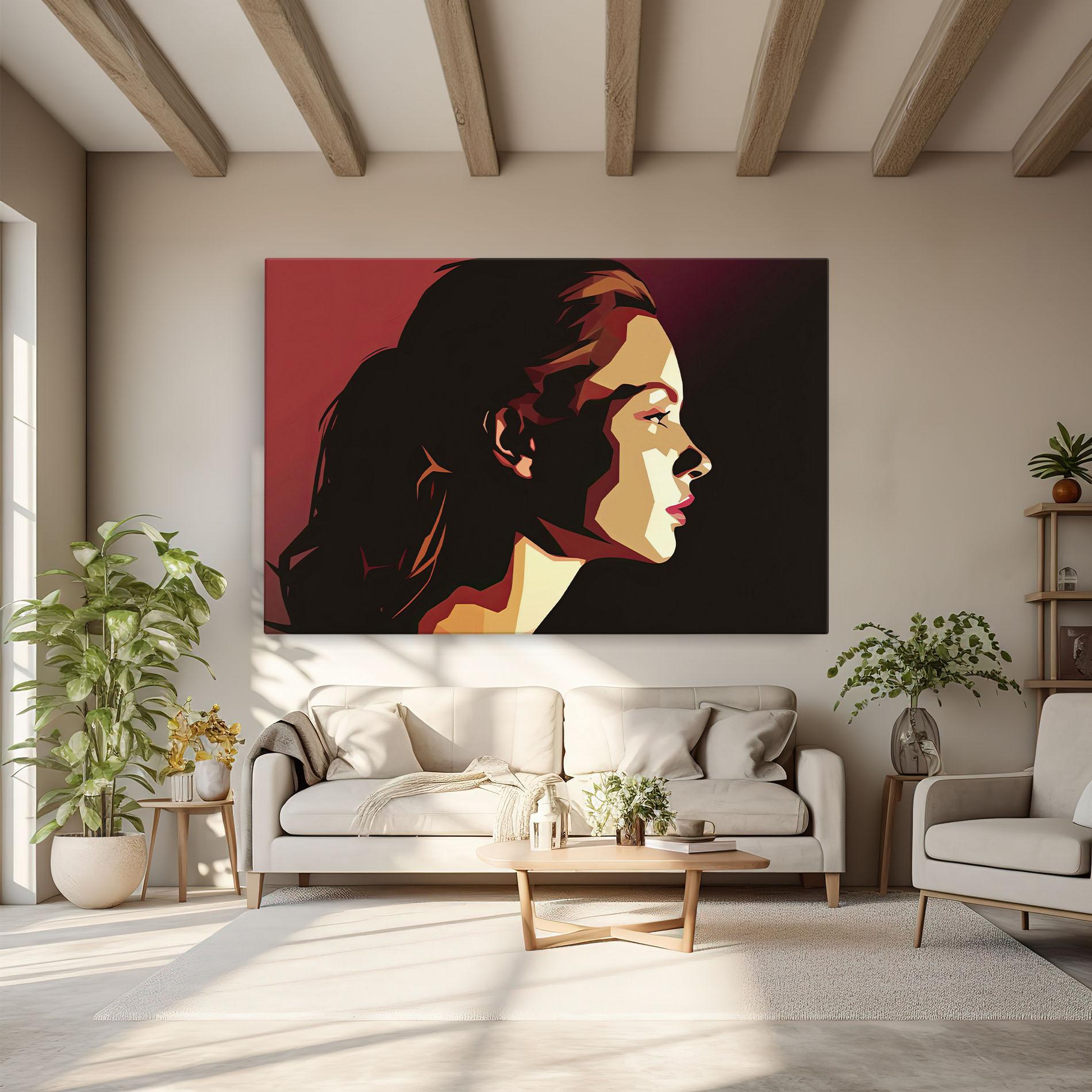 Tablou Canvas Cream Red Pop Art mockup 6