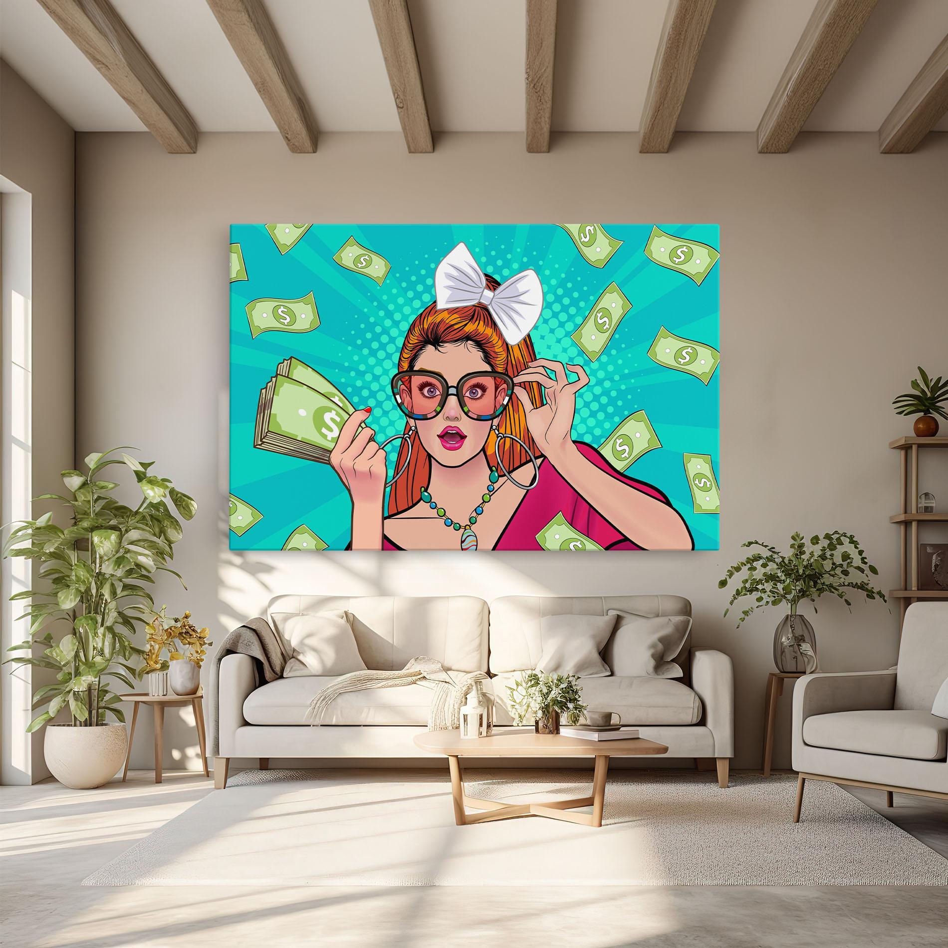 Tablou Canvas Money Pop Art mockup 6