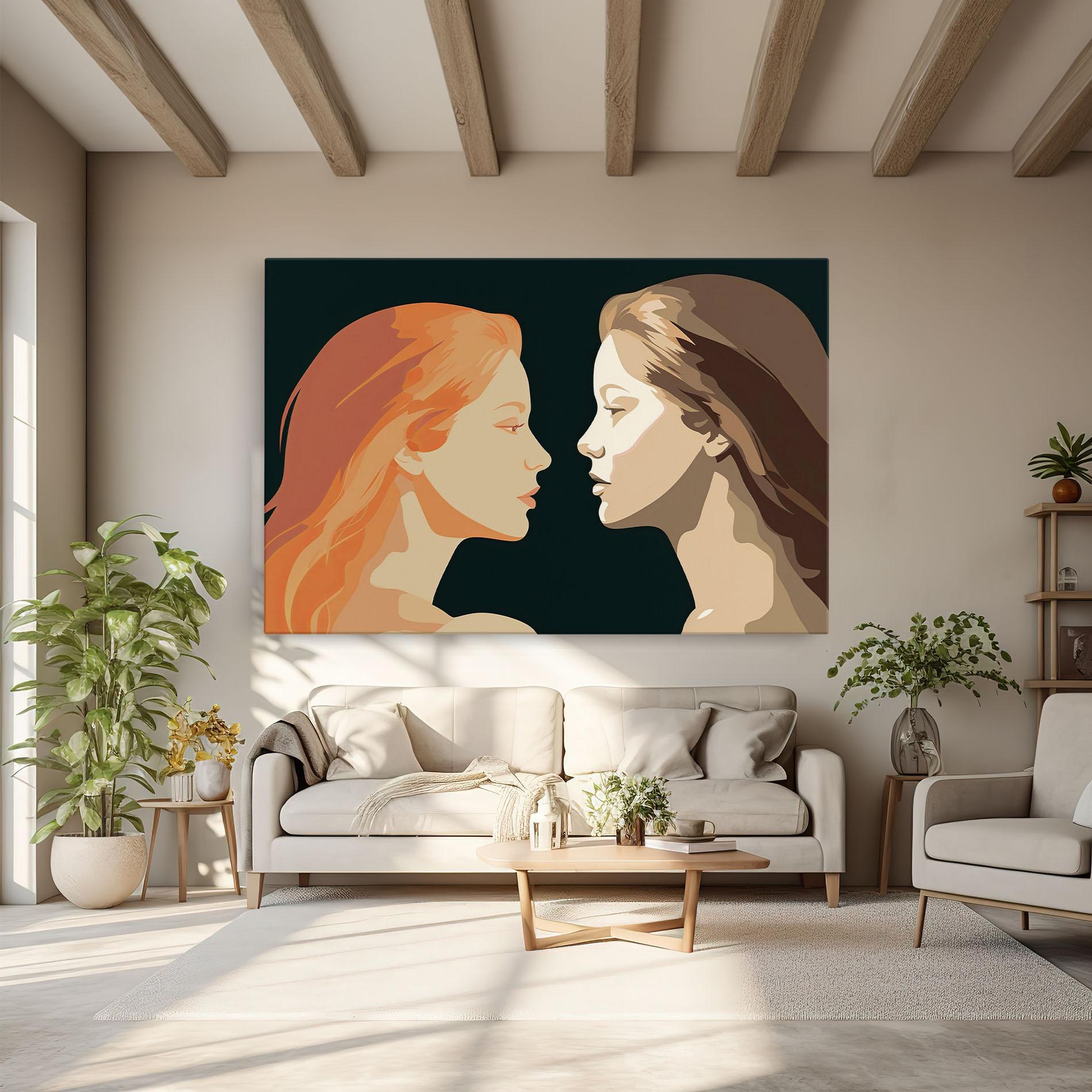 Tablou Canvas Orange Pop Girl mockup 6