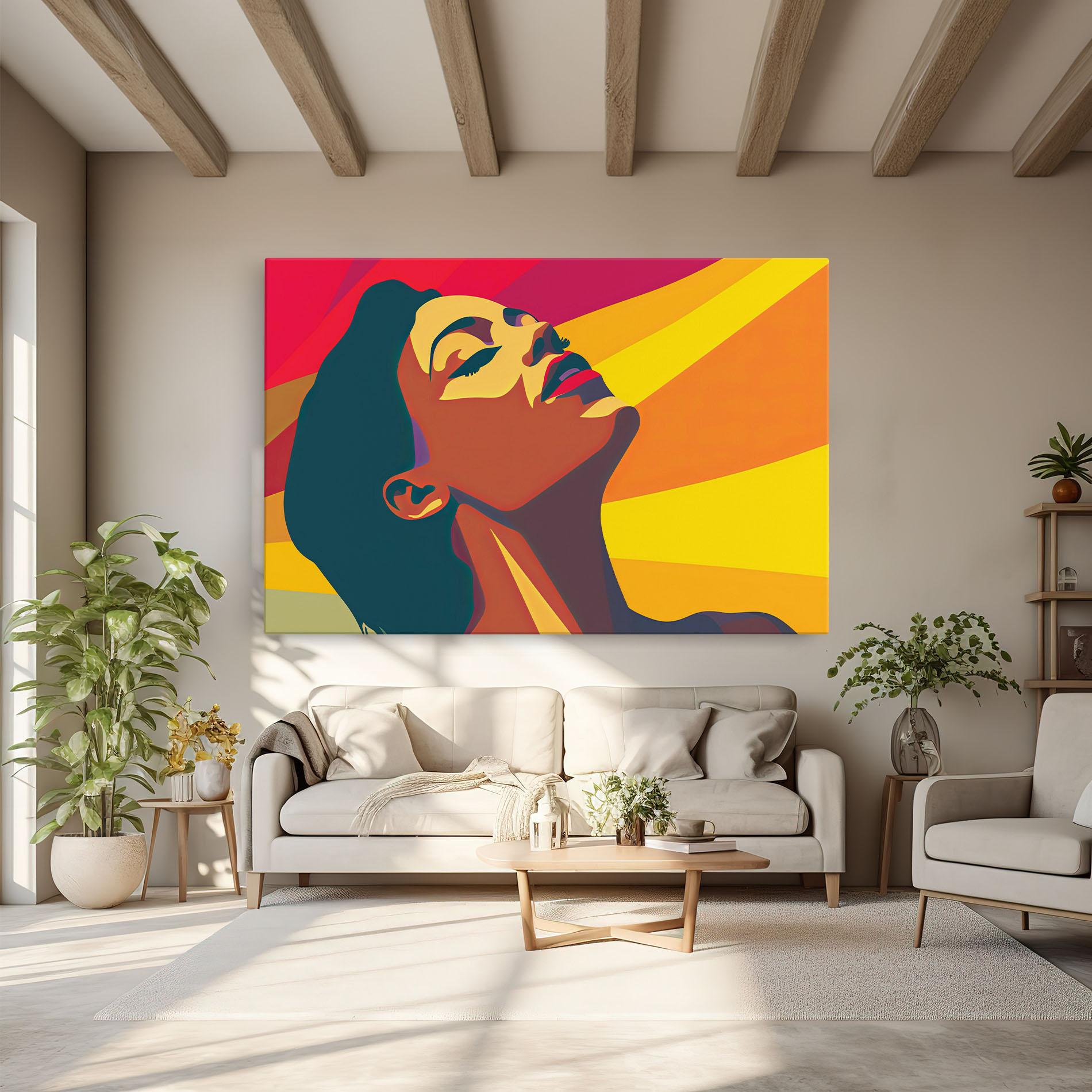 Tablou Canvas Pop Female Color mockup 6