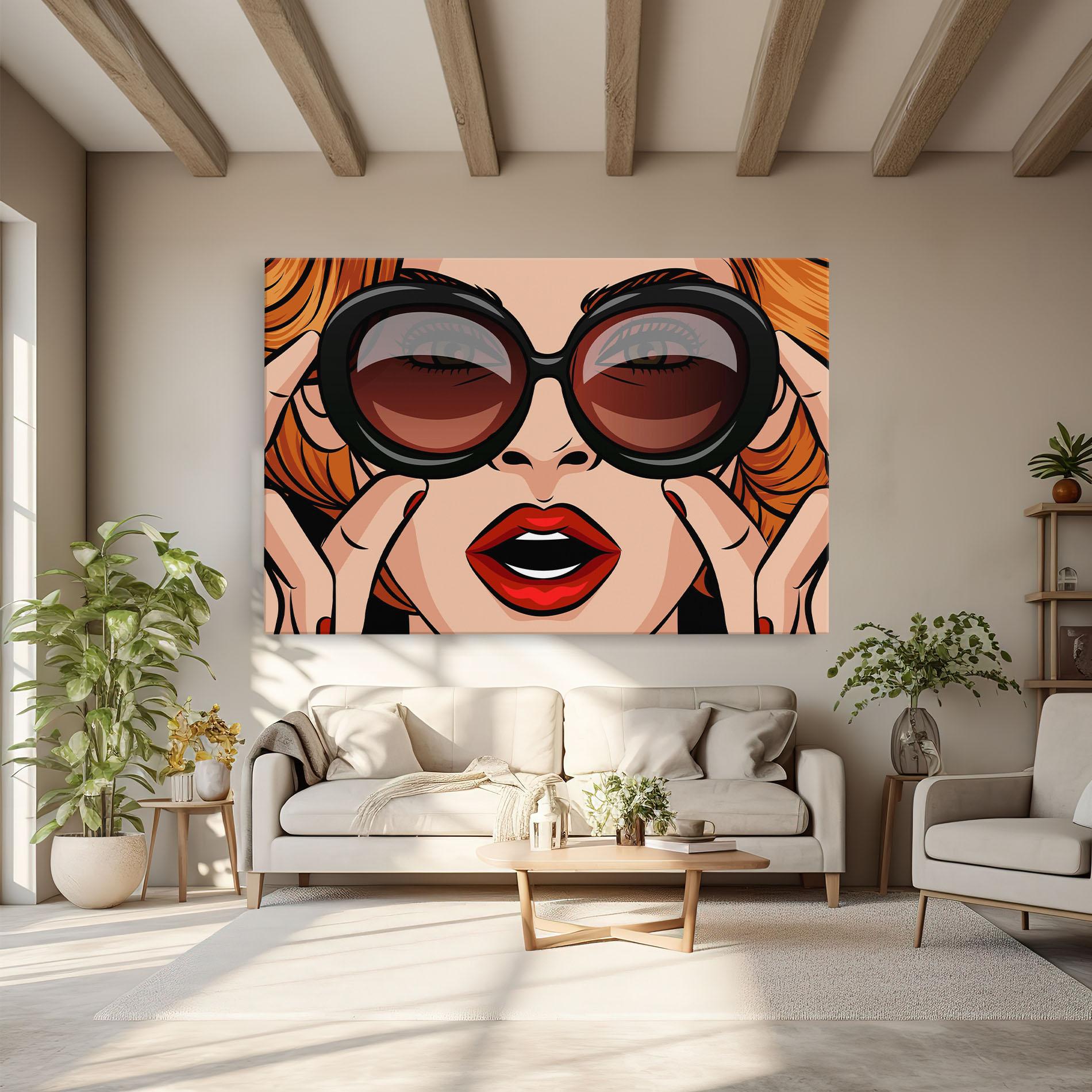 Tablou Canvas Pop Glasses Woman mockup 6
