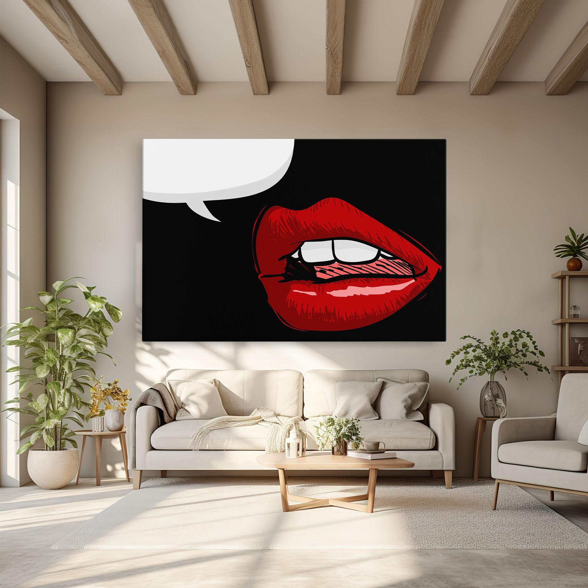 Tablou Canvas Pop Red Lips mockup 6