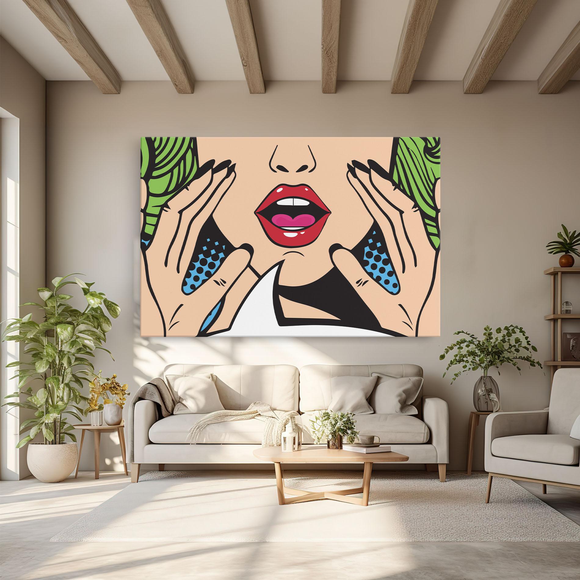 Tablou Canvas Speaking Pop Art mockup 6