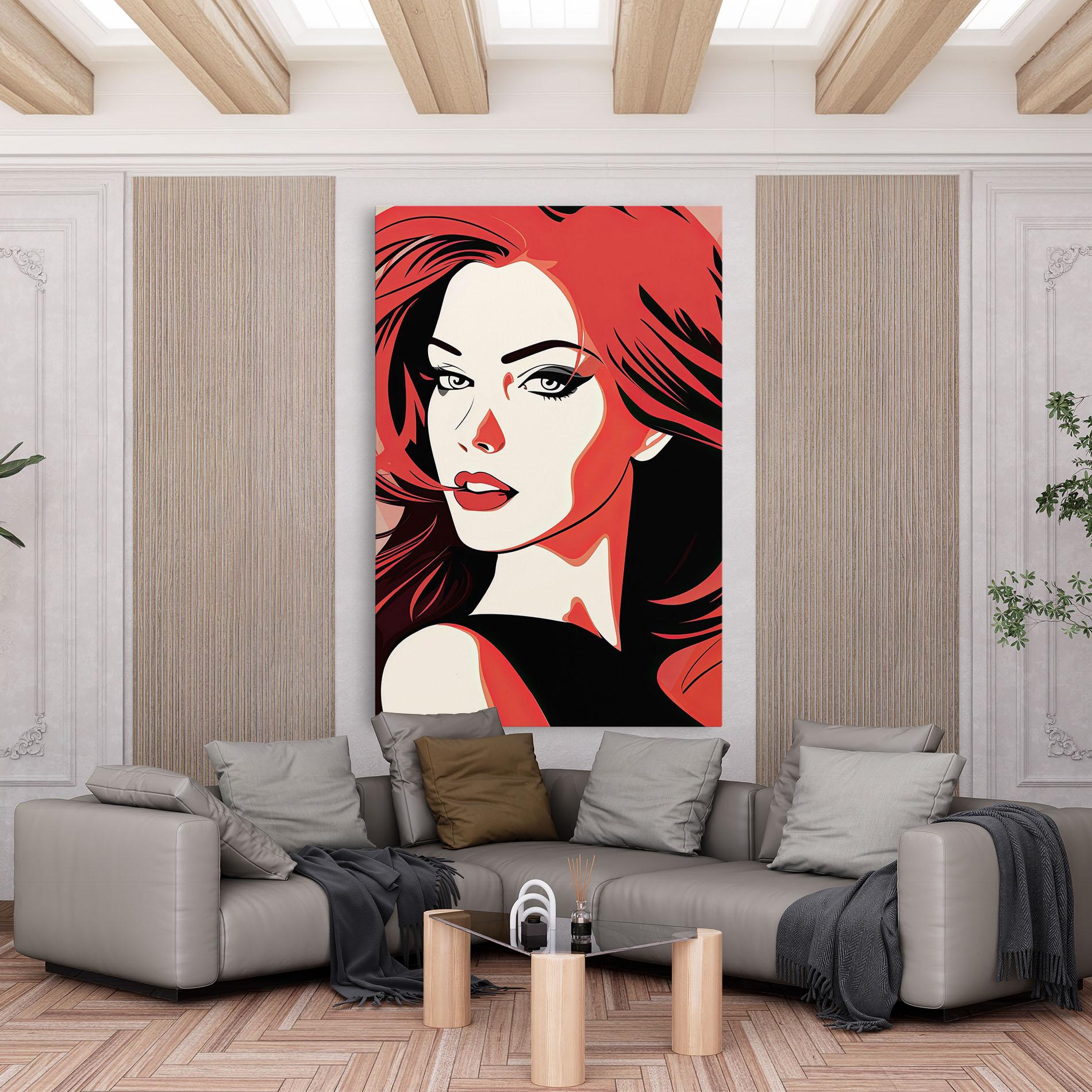 Tablou Canvas Red Hair Pop Art mockup 6
