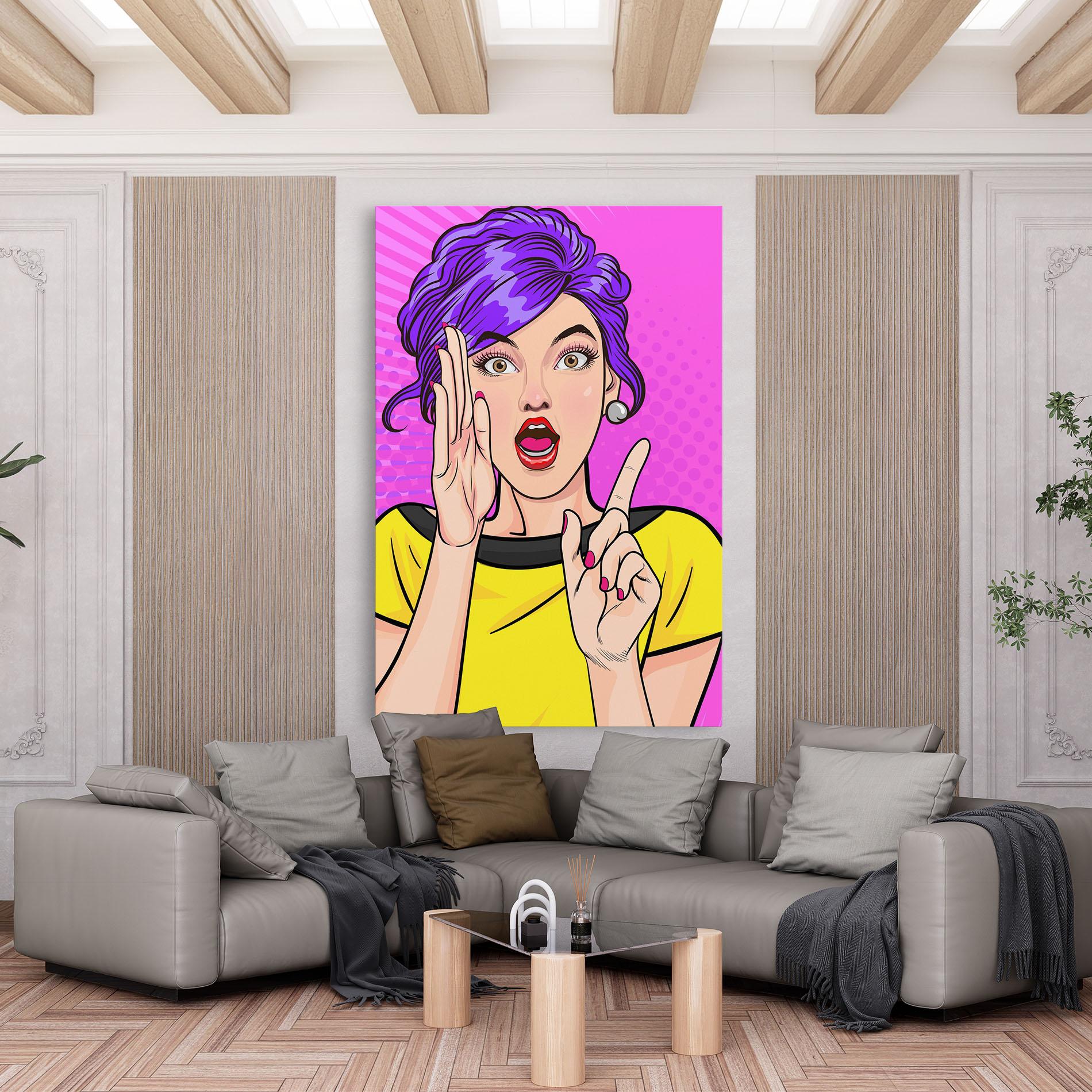 Tablou Canvas Surprised Pop Woman mockup 6