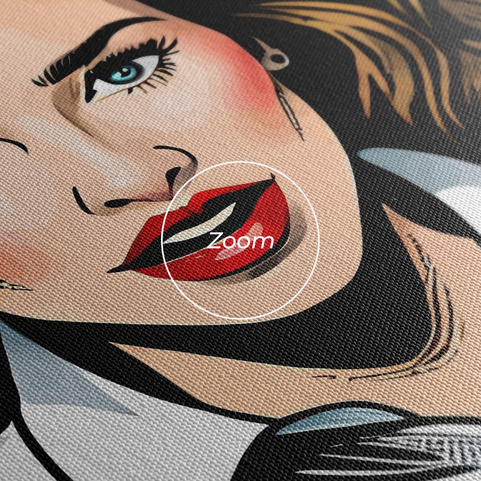 Tablou Canvas Blue Eye Pop Art mockup 3