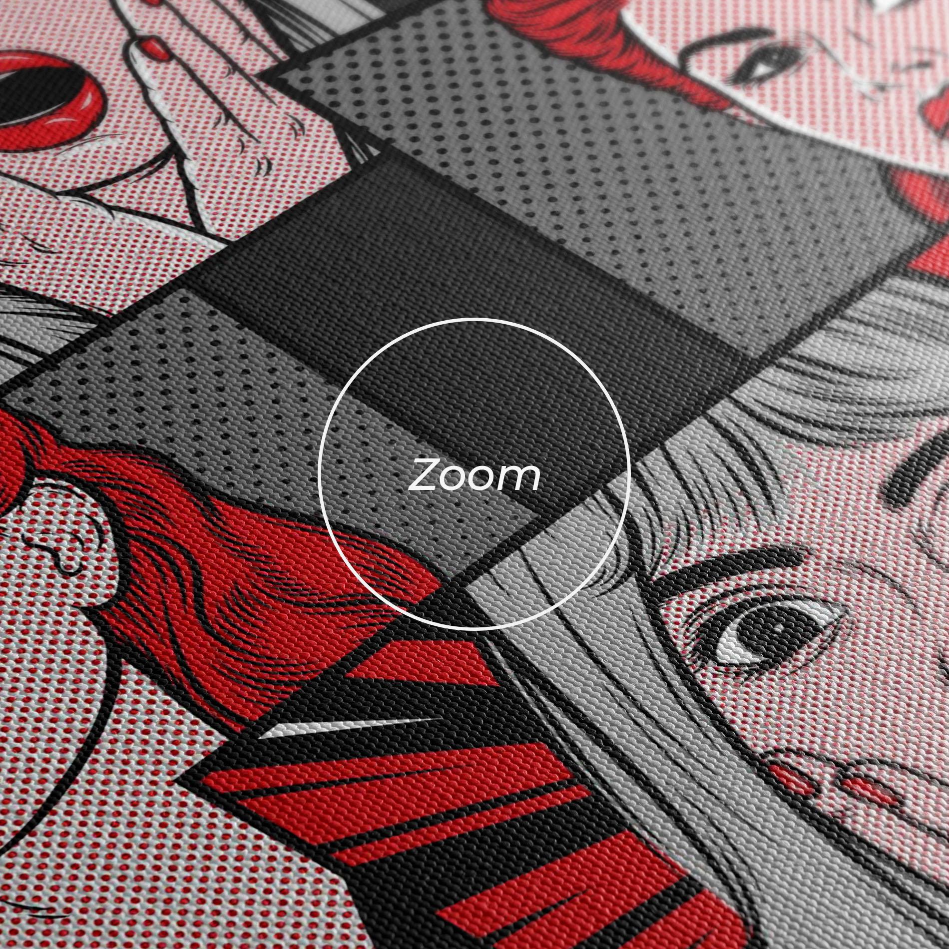 Tablou Canvas Grey Red Pop Art mockup 3