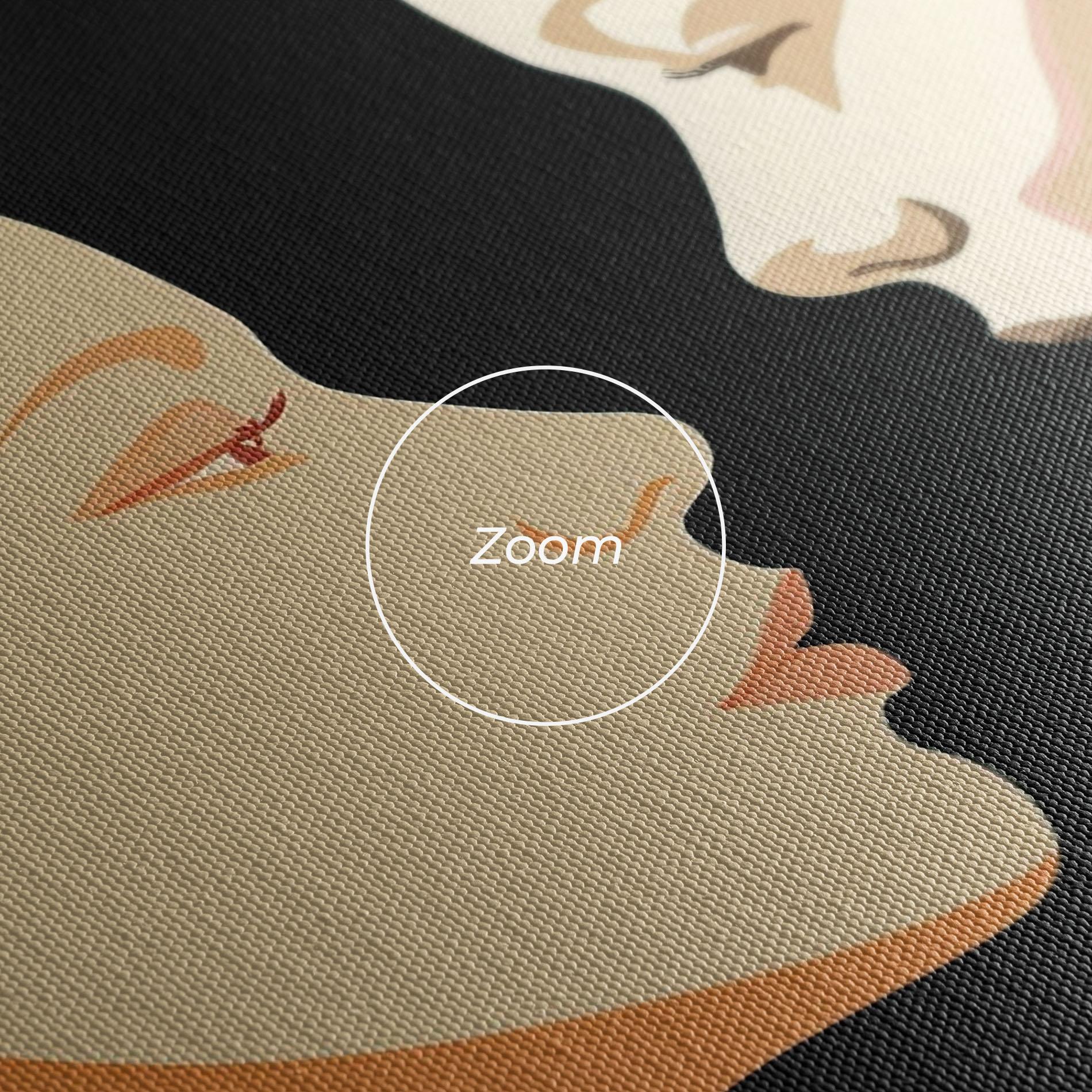 Tablou Canvas Orange Pop Girl mockup 3