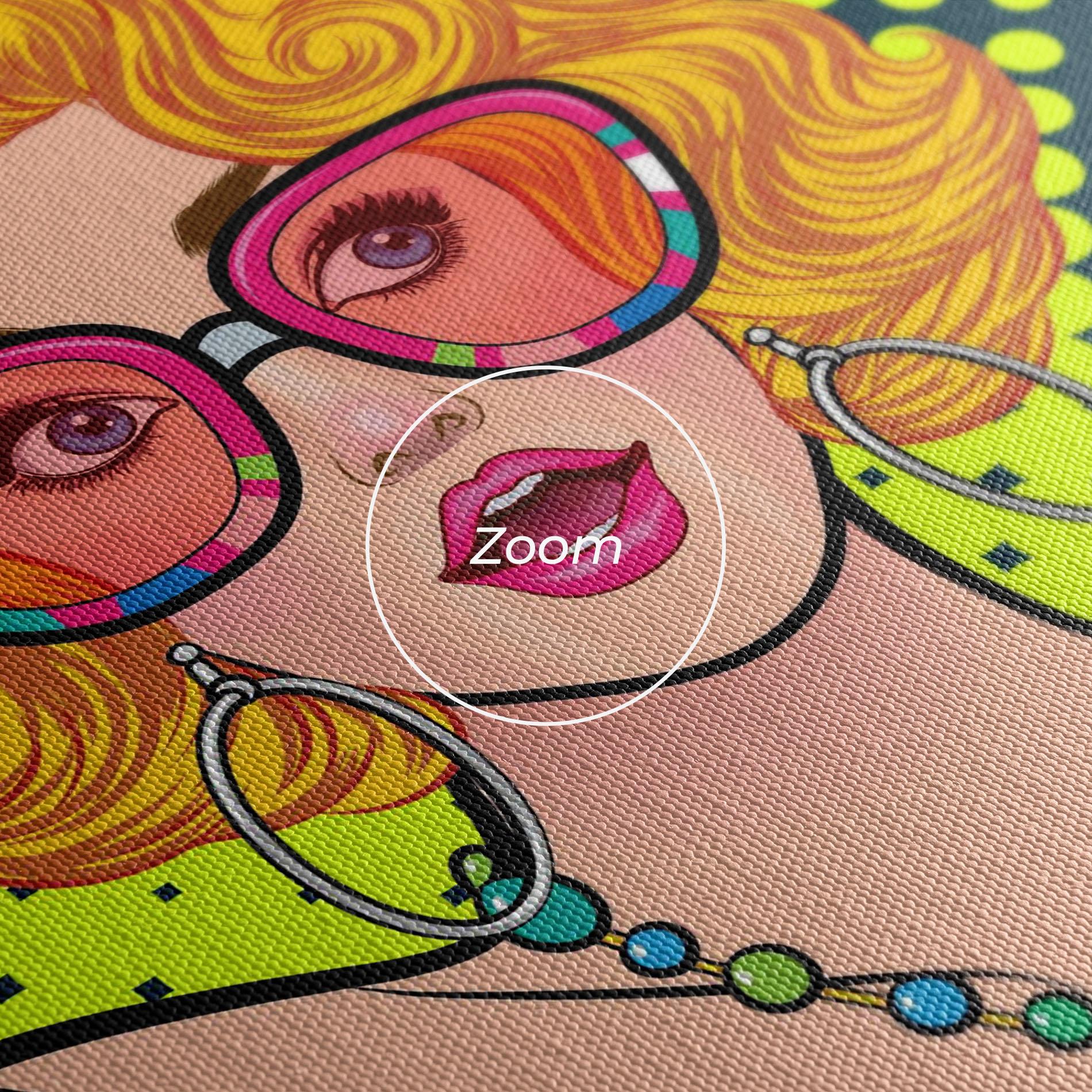 Tablou Canvas Pop Glasses Lady mockup 3