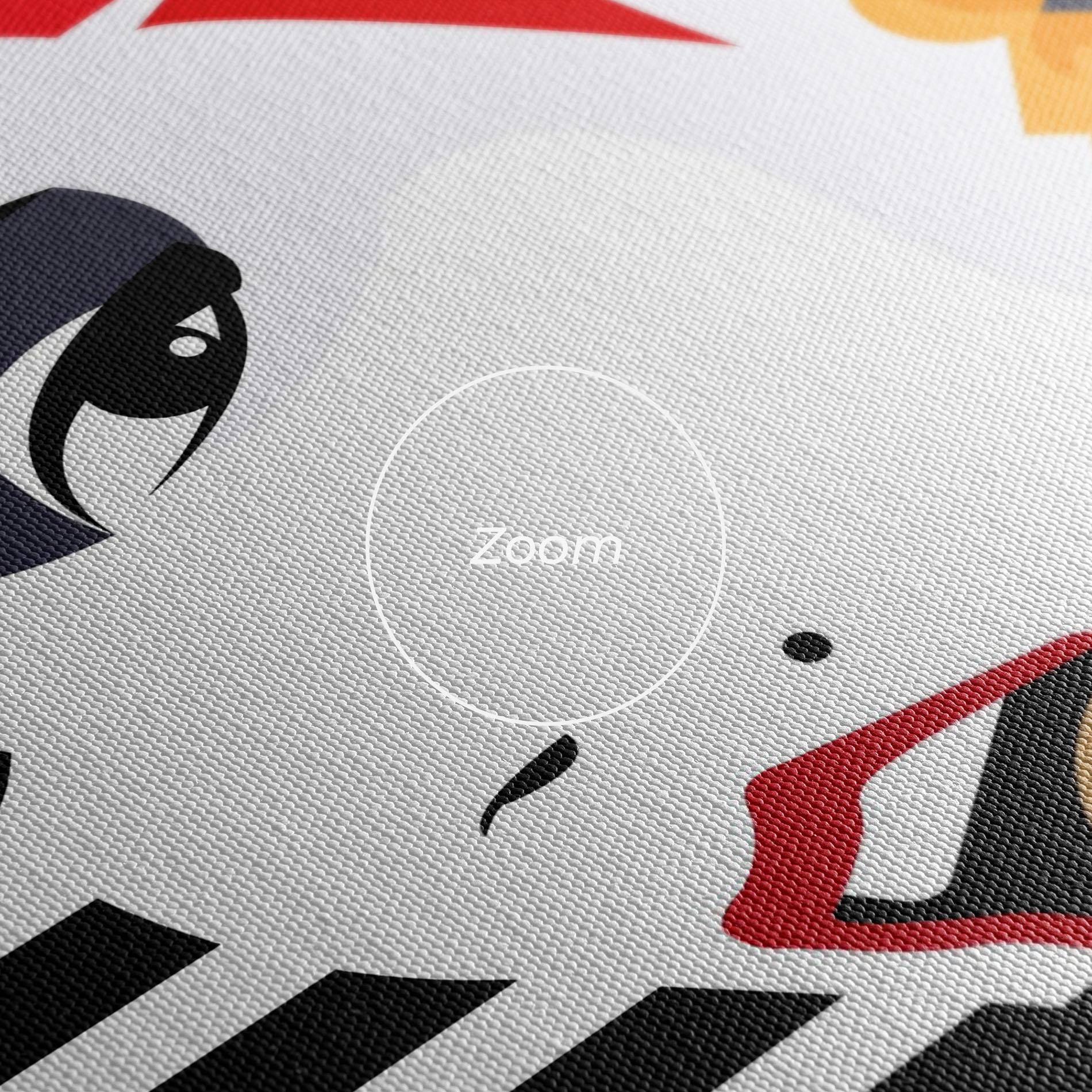 Tablou Canvas Red Pop Hair mockup 3