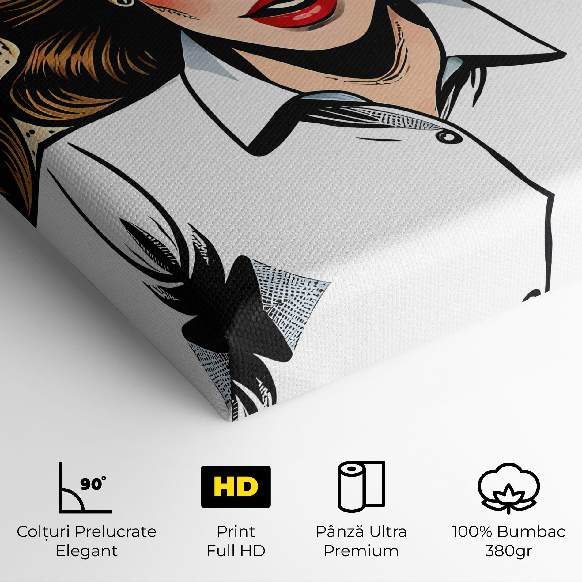 Tablou Canvas Blue Eye Pop Art mockup 4