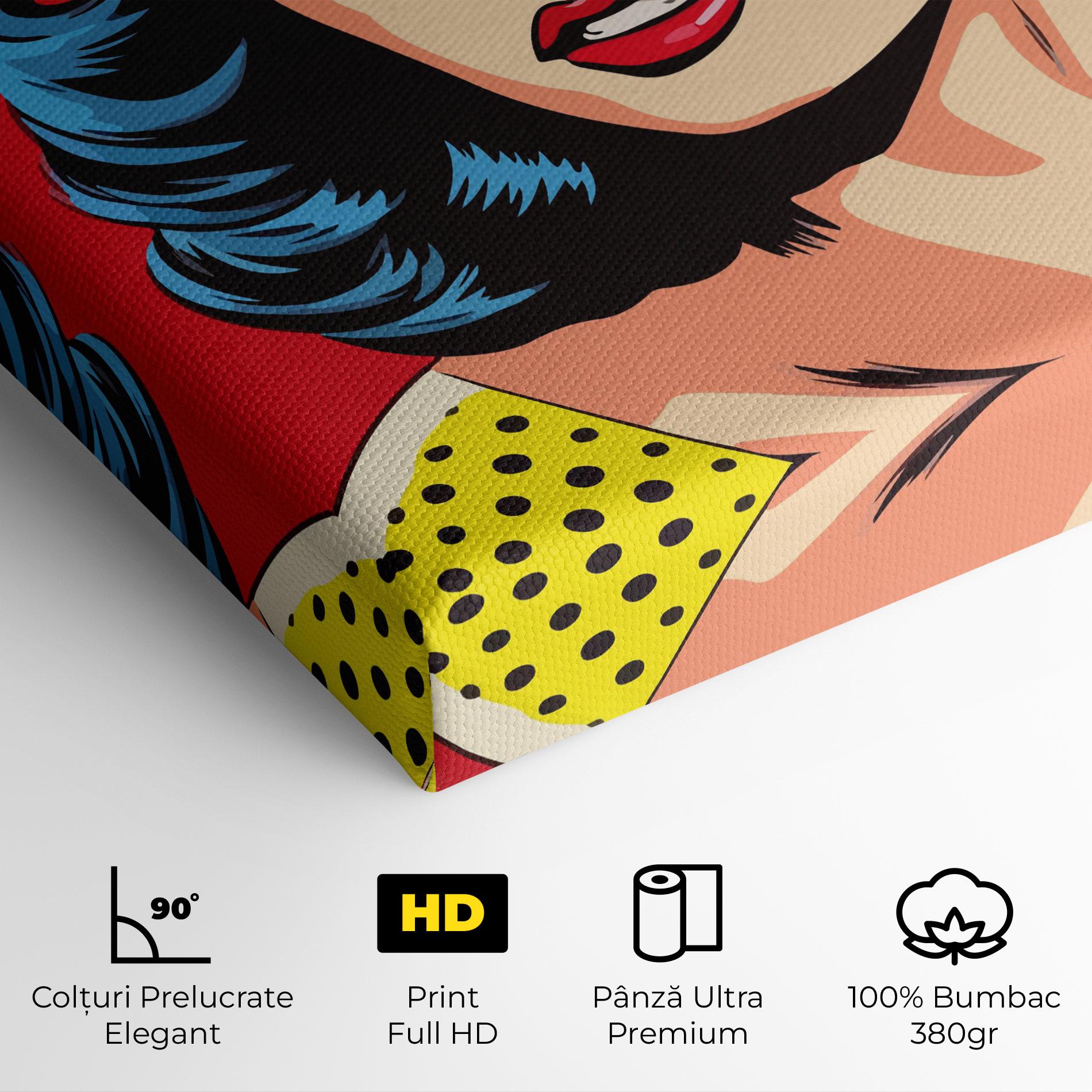 Tablou Canvas Blue Pop Eyes mockup 4