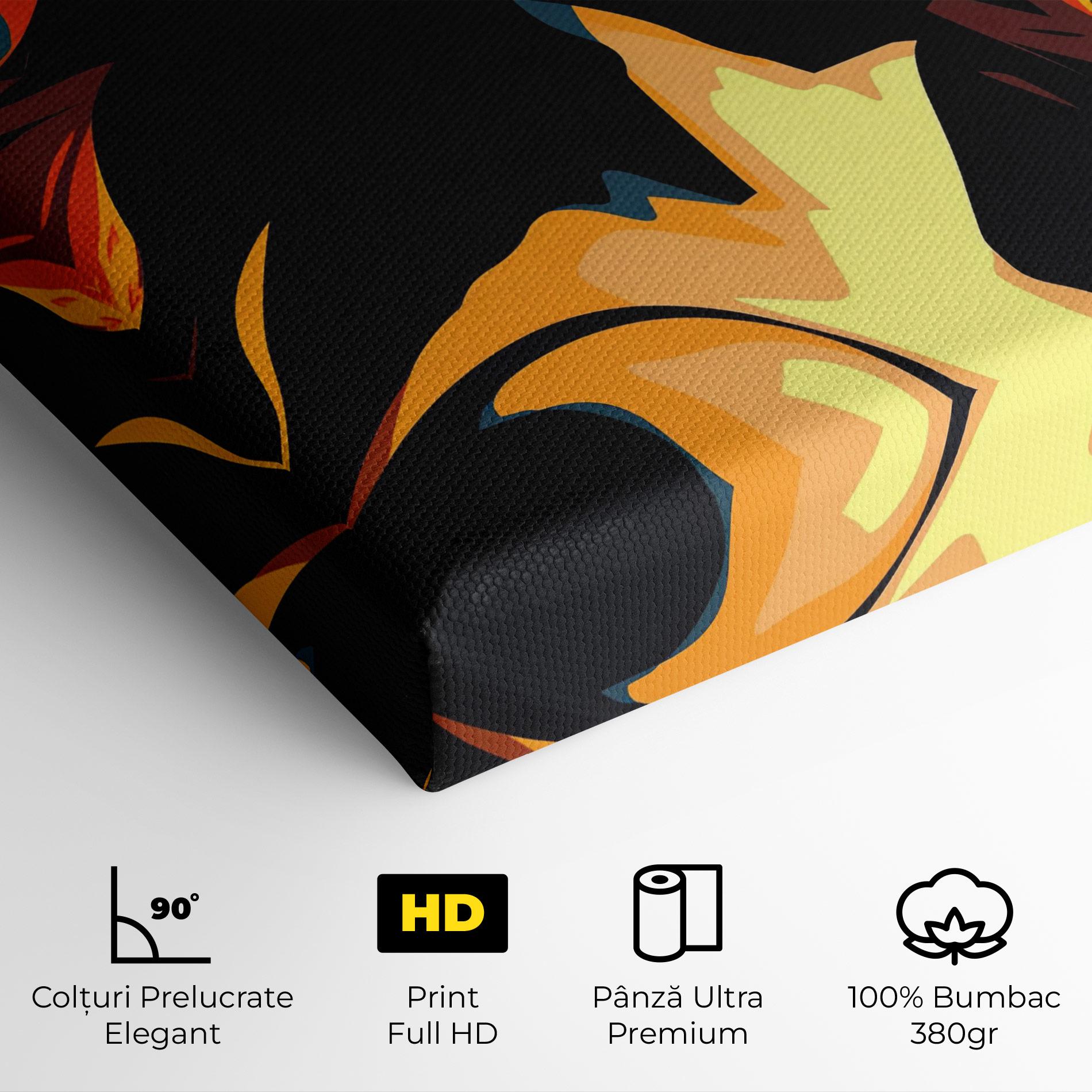 Tablou Canvas Blue Yellow Pop Art mockup 4