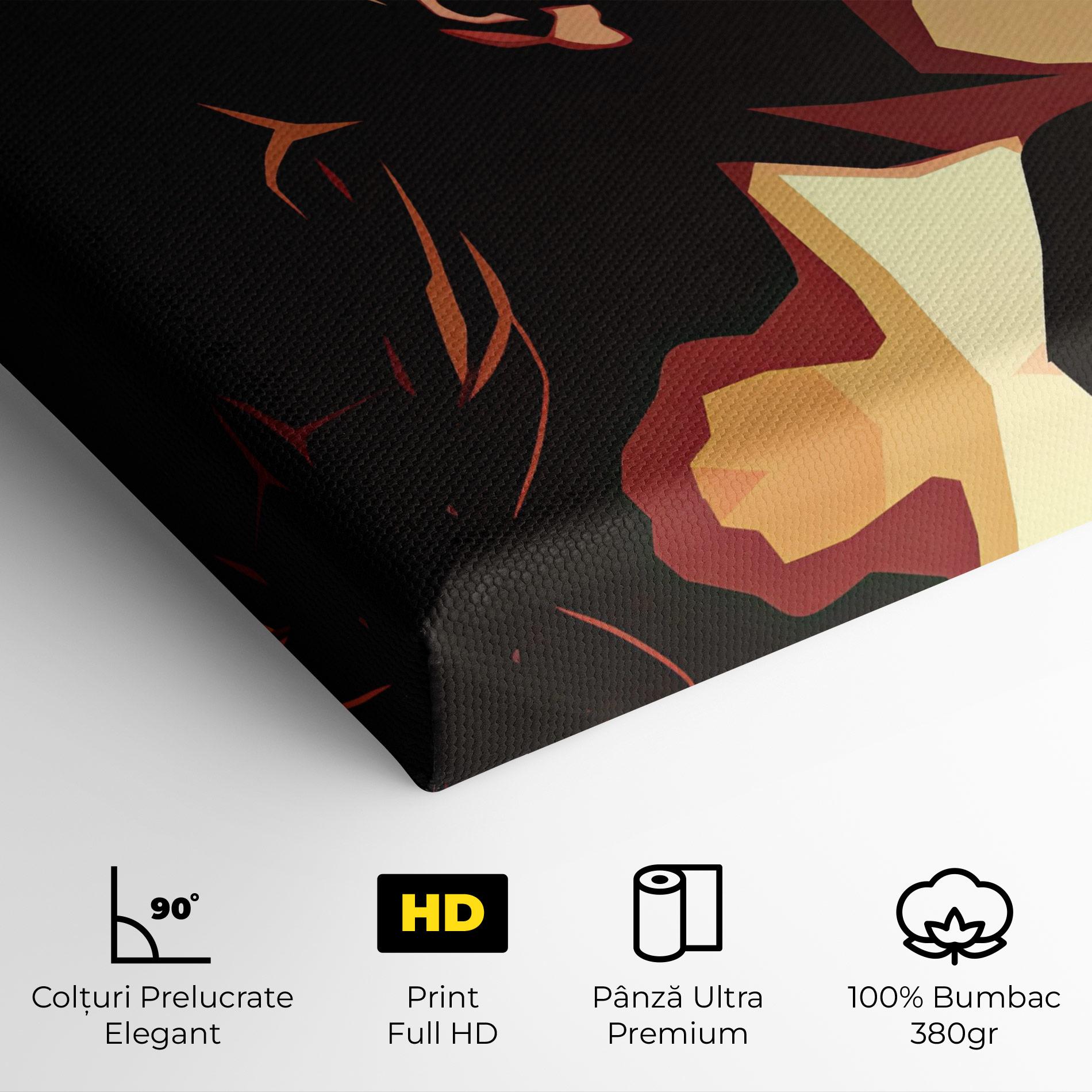 Tablou Canvas Cream Red Pop Art mockup 4