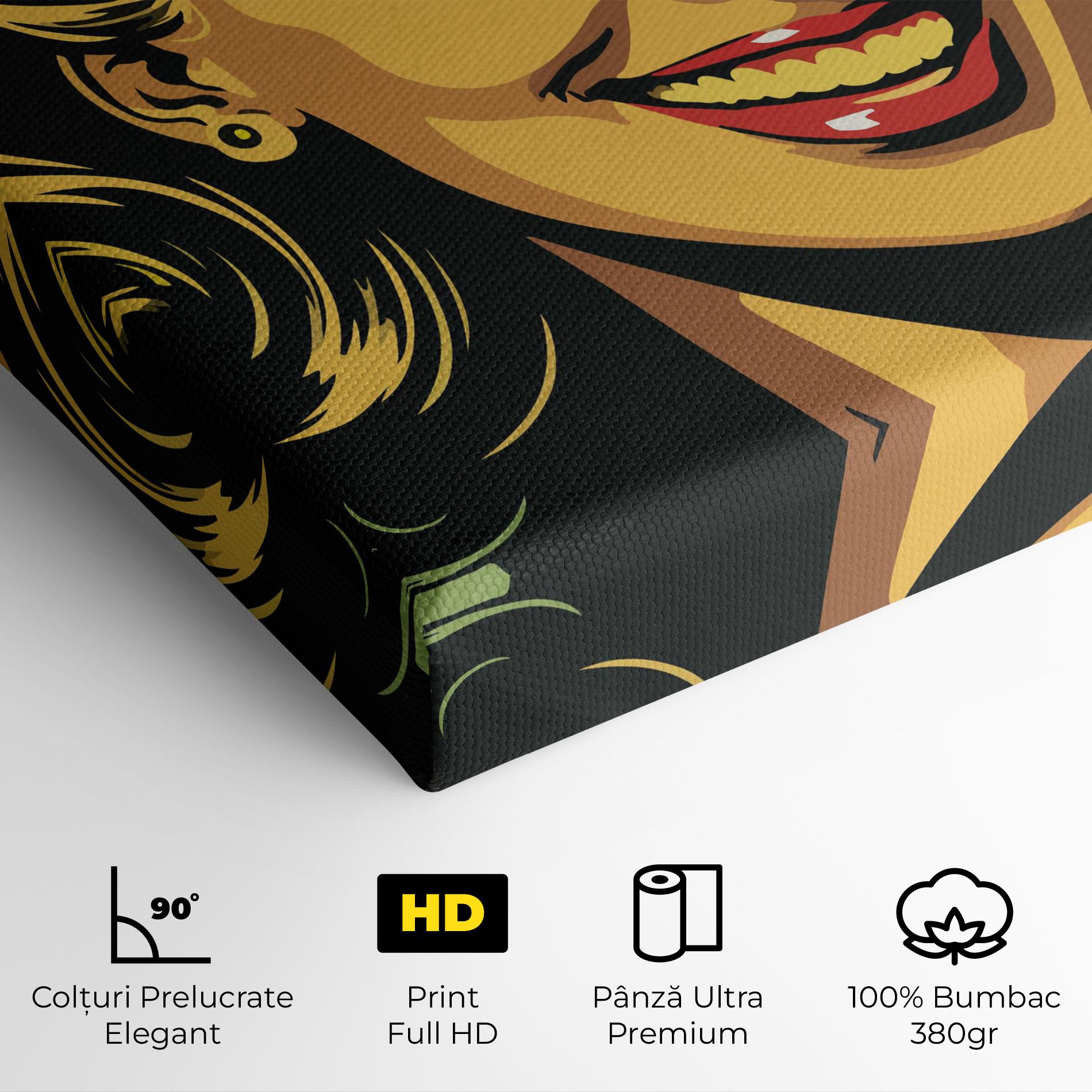 Tablou Canvas Green Light Pop Lady mockup 4