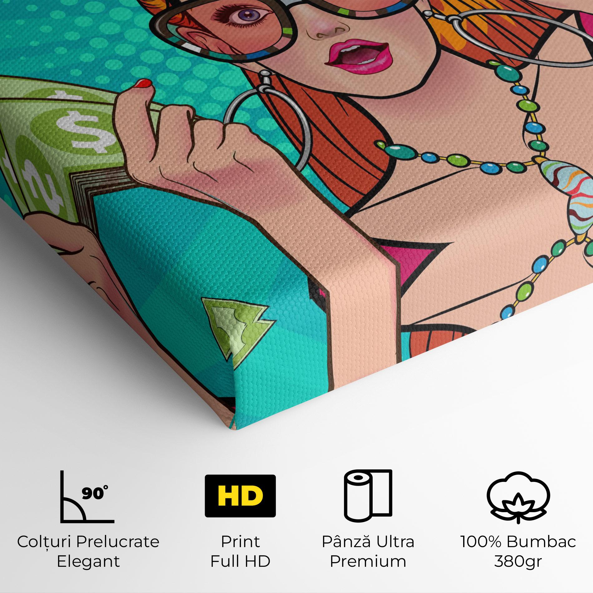 Tablou Canvas Money Pop Art mockup 4
