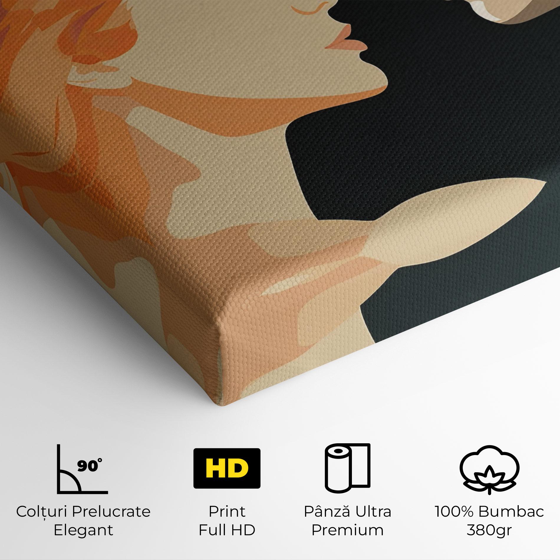 Tablou Canvas Orange Pop Girl mockup 4