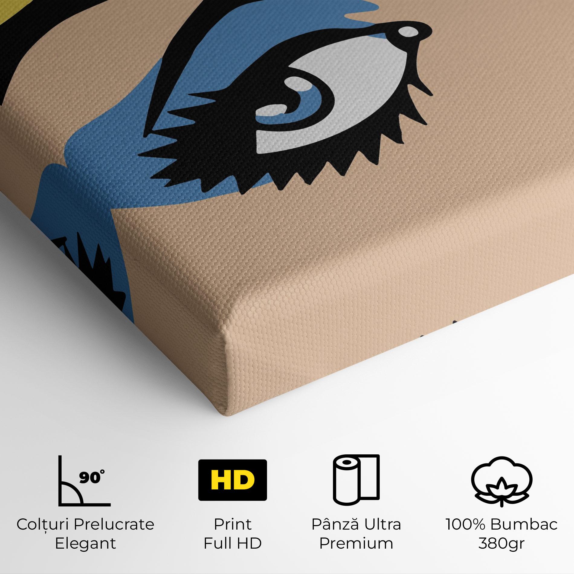 Tablou Canvas Pop Blue Makeup mockup 4