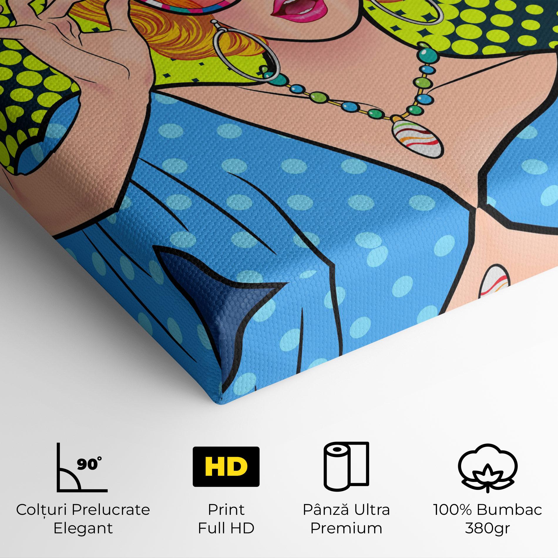 Tablou Canvas Pop Glasses Lady mockup 4