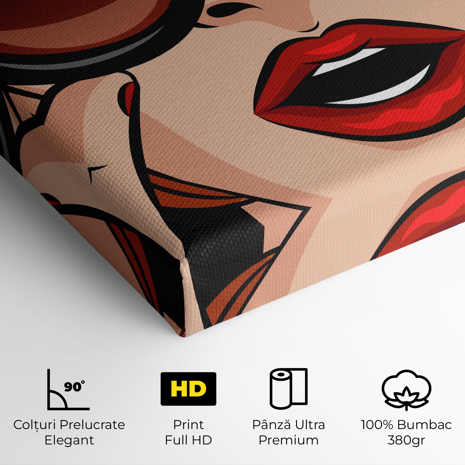 Tablou Canvas Pop Glasses Woman mockup 4