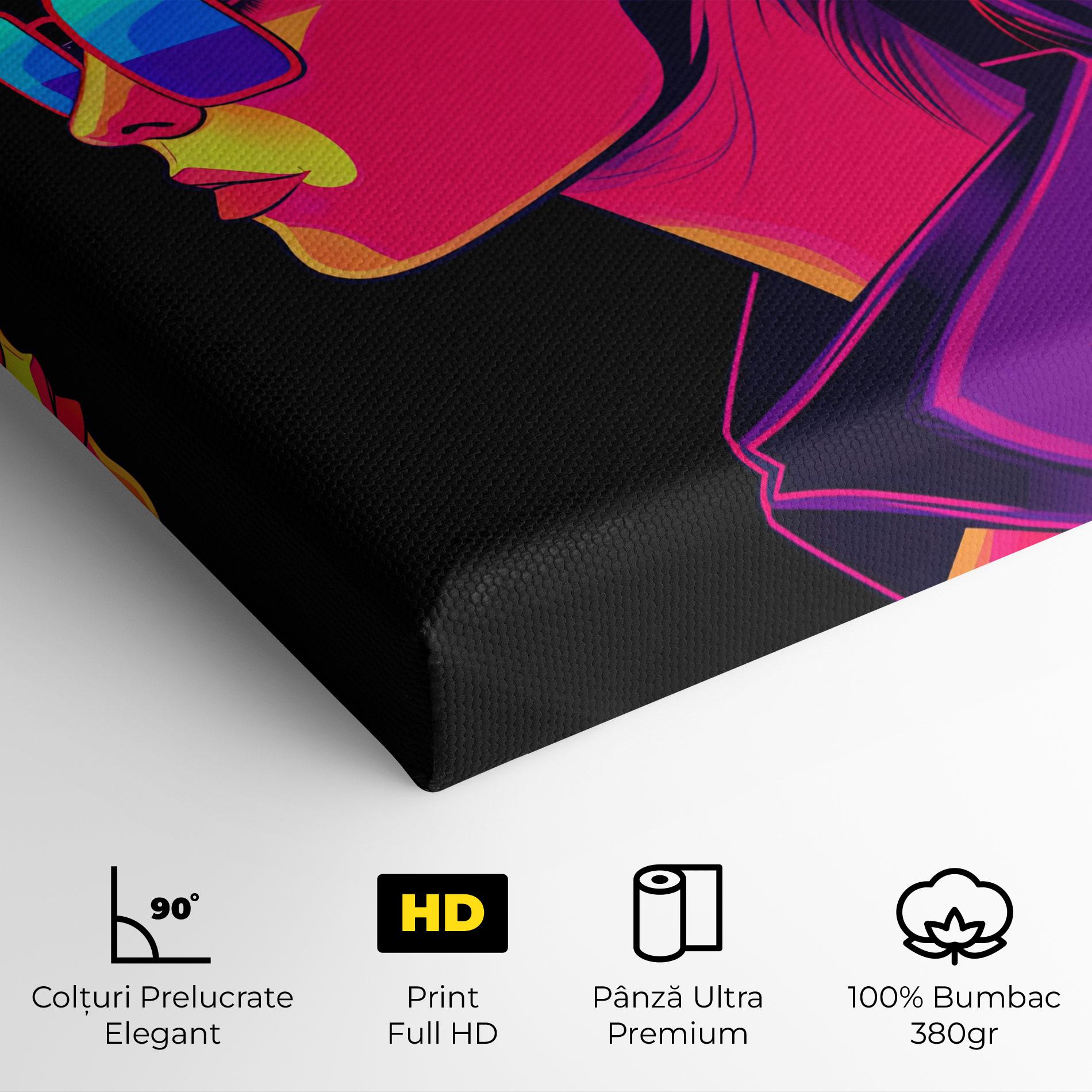 Tablou Canvas Purple Pop Hair mockup 4