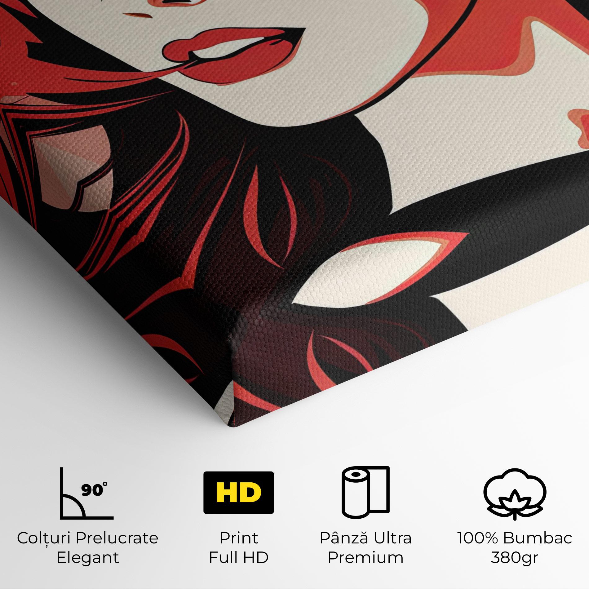 Tablou Canvas Red Hair Pop Art mockup 4