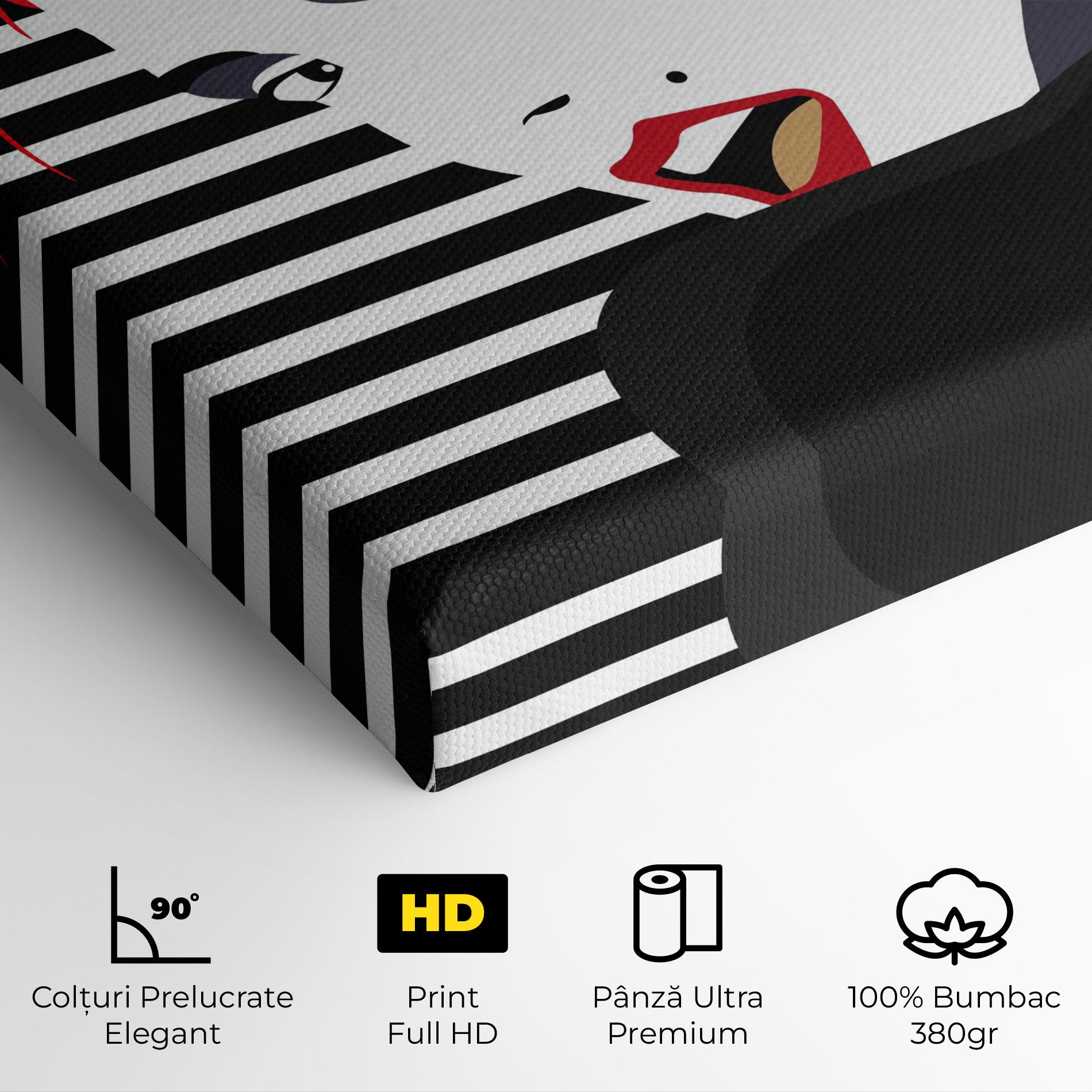 Tablou Canvas Red Pop Hair mockup 4