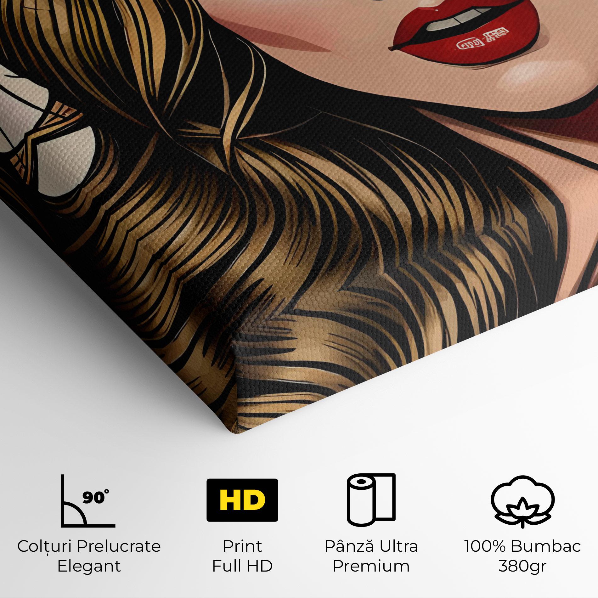 Tablou Canvas Red Pop Lips mockup 4