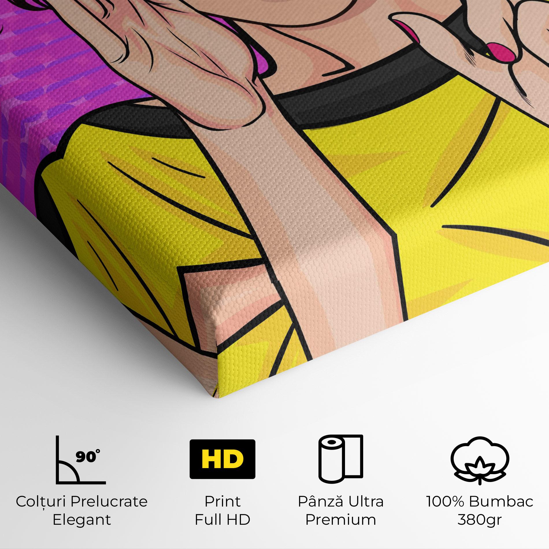 Tablou Canvas Surprised Pop Woman mockup 4