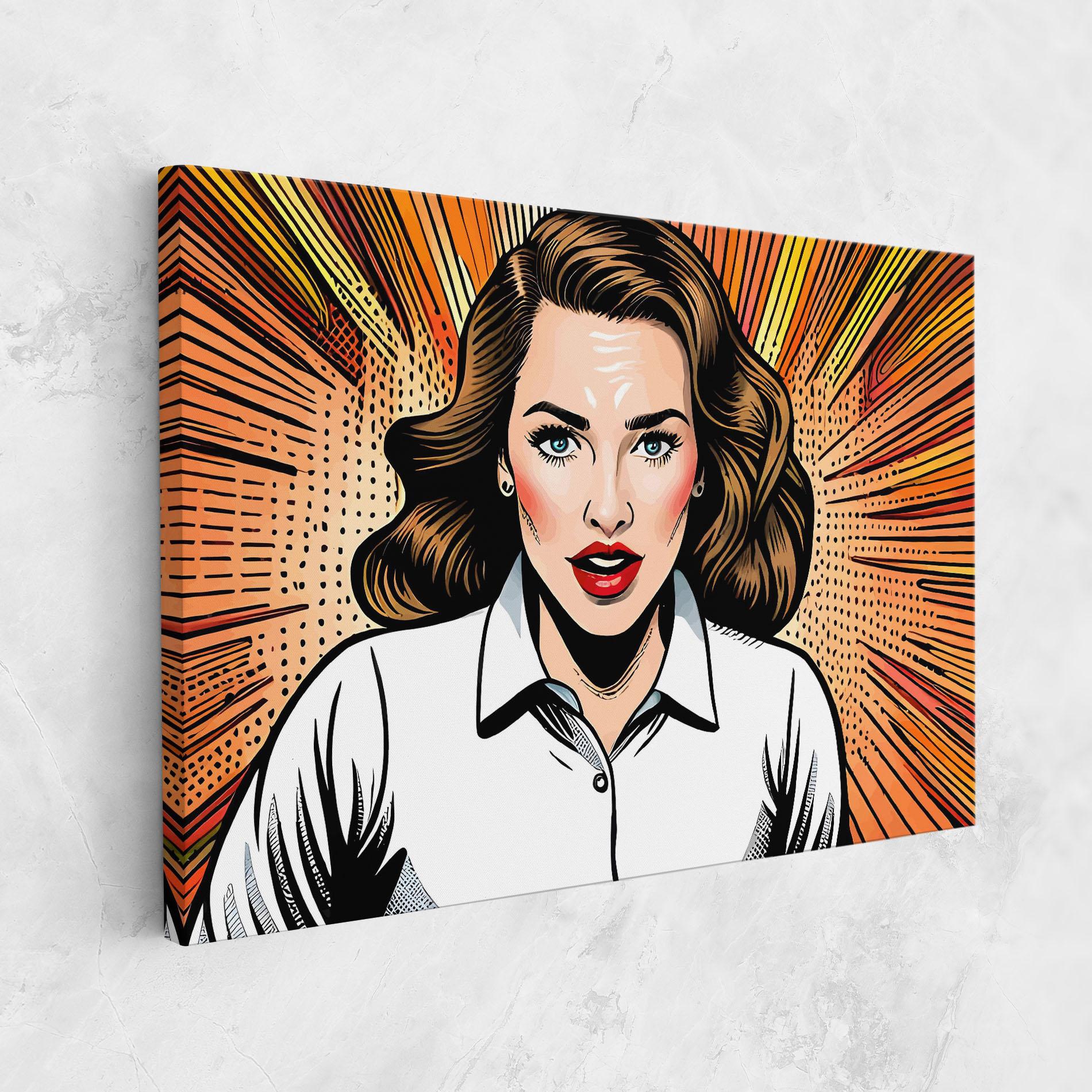 Tablou Canvas Blue Eye Pop Art mockup 1