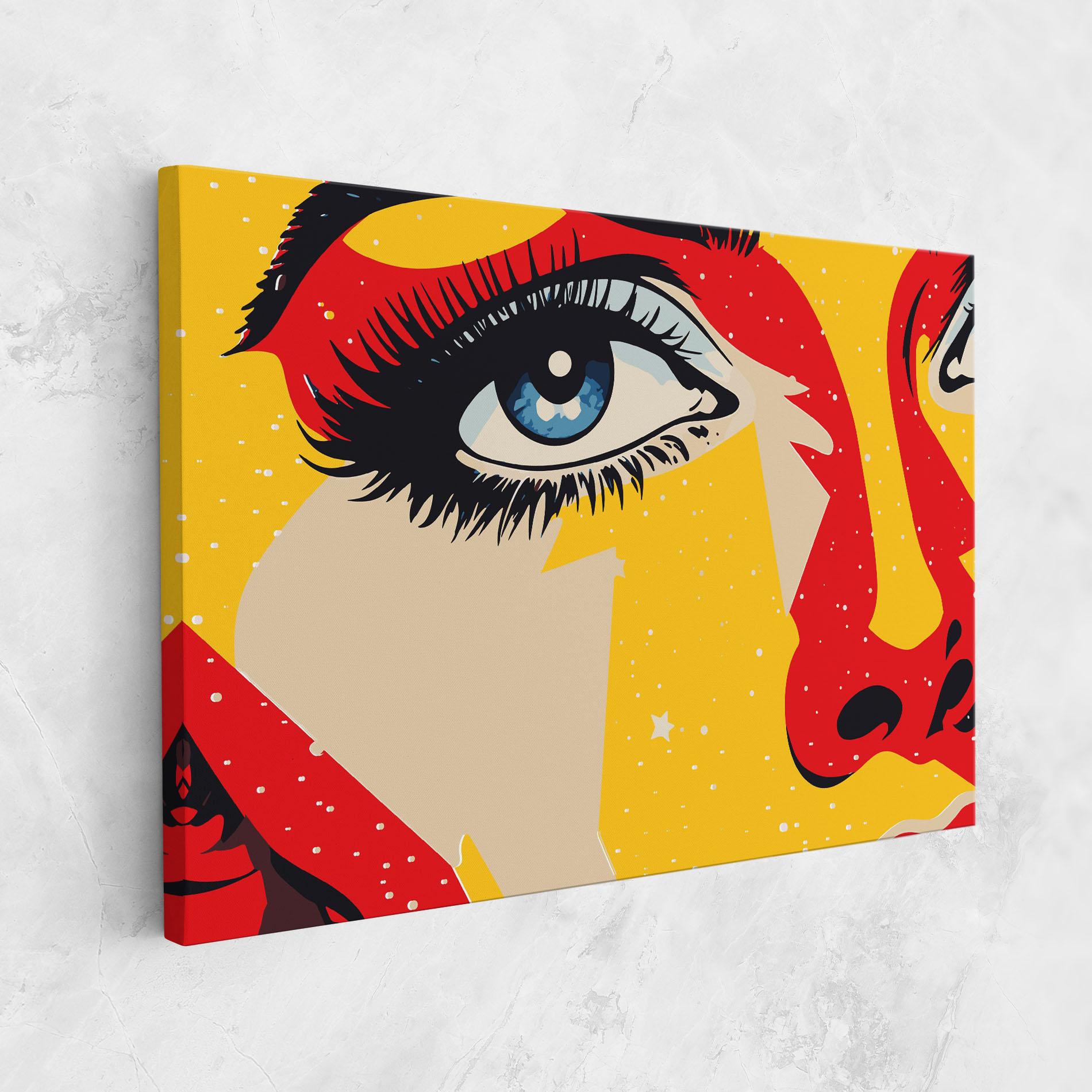 Tablou Canvas Blue Pop Eye mockup 1