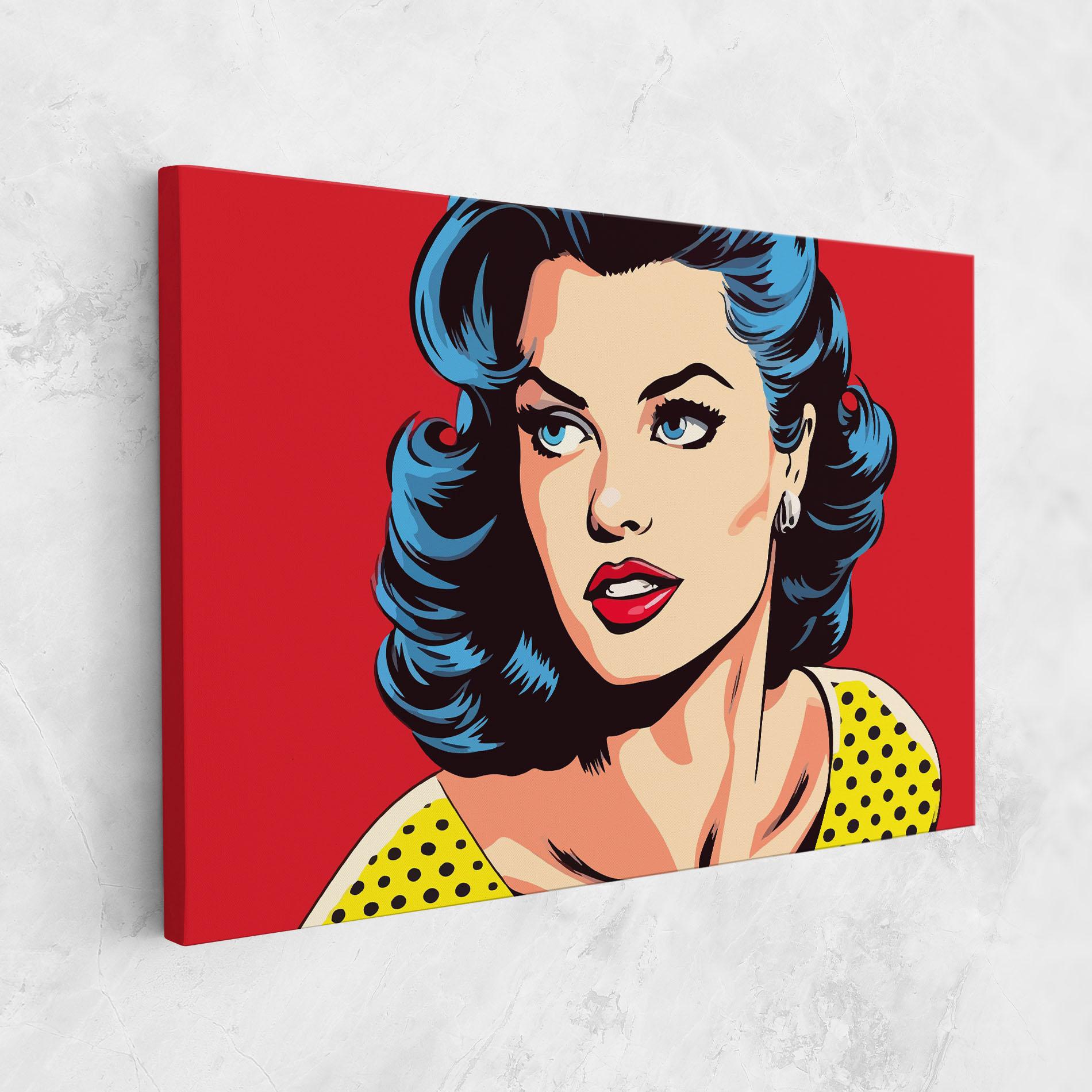 Tablou Canvas Blue Pop Eyes mockup 1