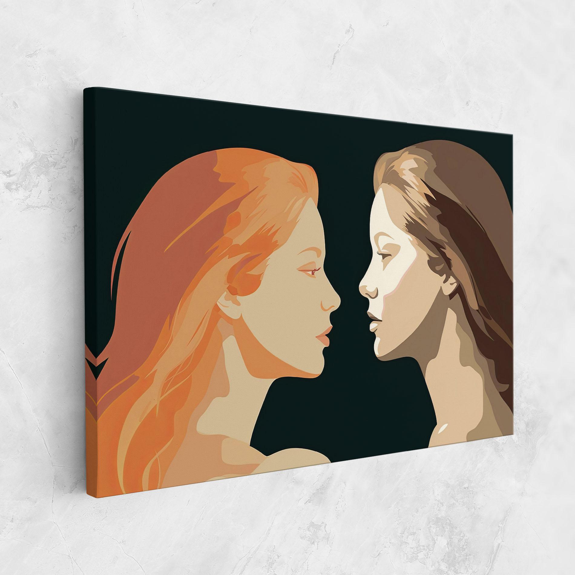 Tablou Canvas Orange Pop Girl mockup 1