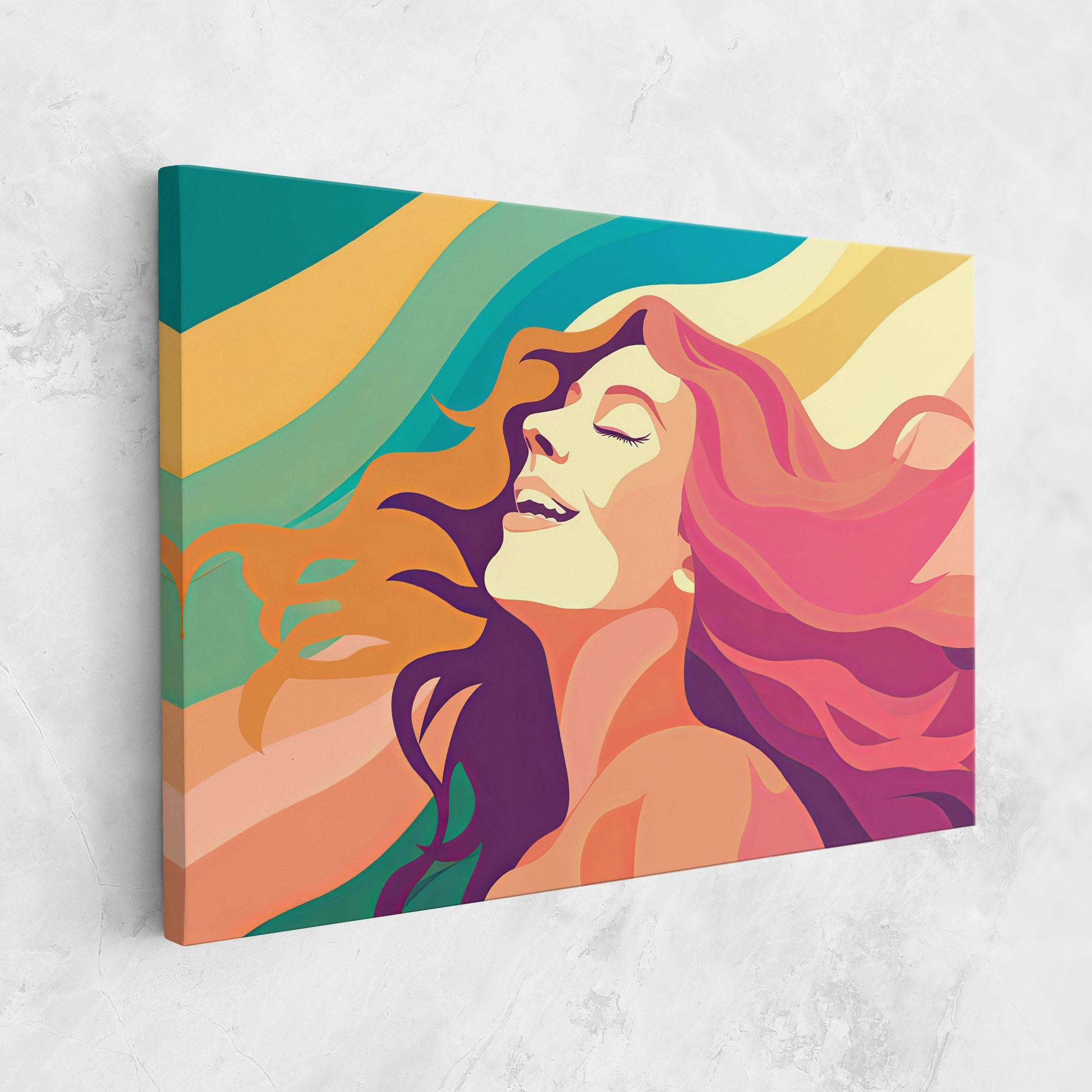 Tablou Canvas Pink Pop Hair mockup 1